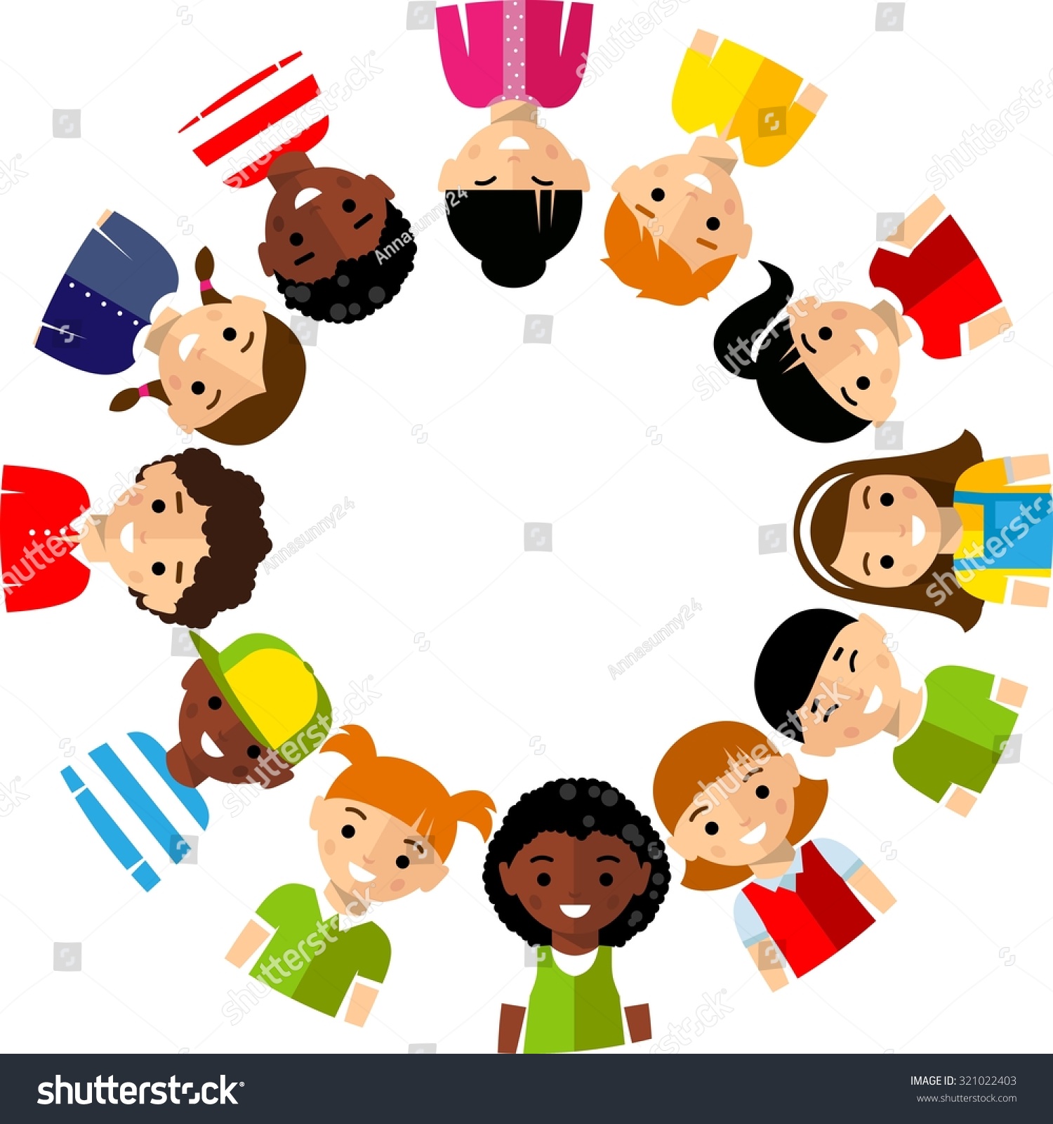 Vector Illustration Of Multicultural Children. Set Of International ...