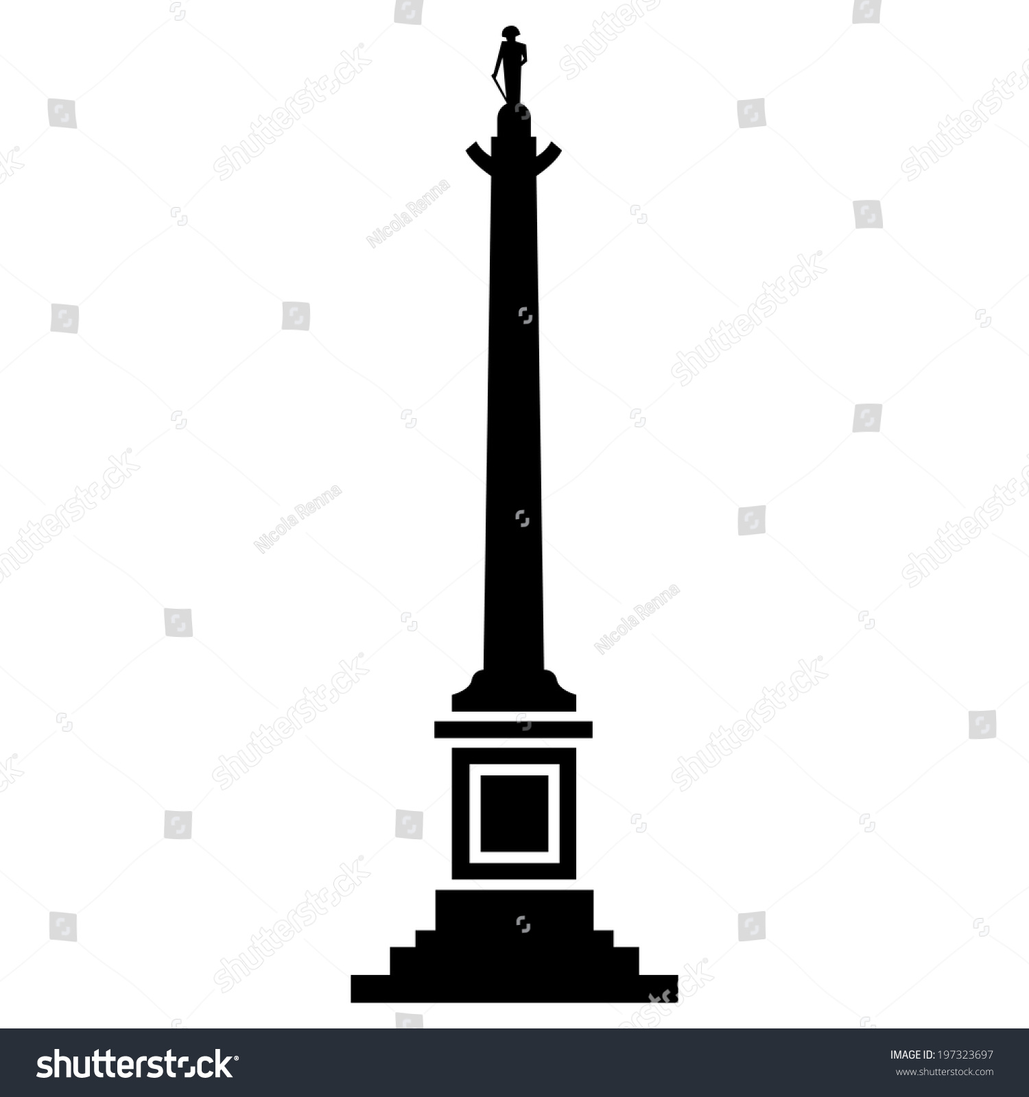 Vector Illustration Of Nelson Column - 197323697 : Shutterstock