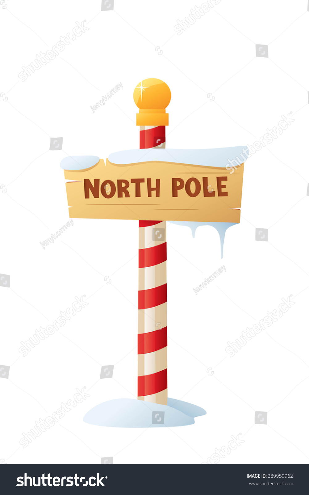 Vector Illustration North Pole Sign Stock Vector 289959962 - Shutterstock