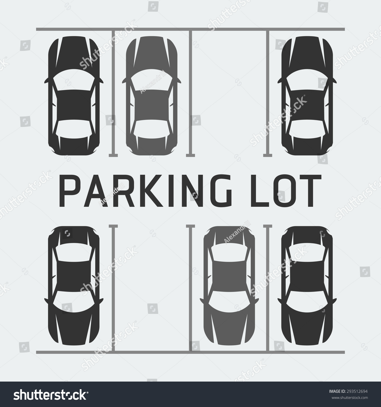 Clip Art Parking Lot Clipart vector illustration parking top view stock 293512694 of lot view