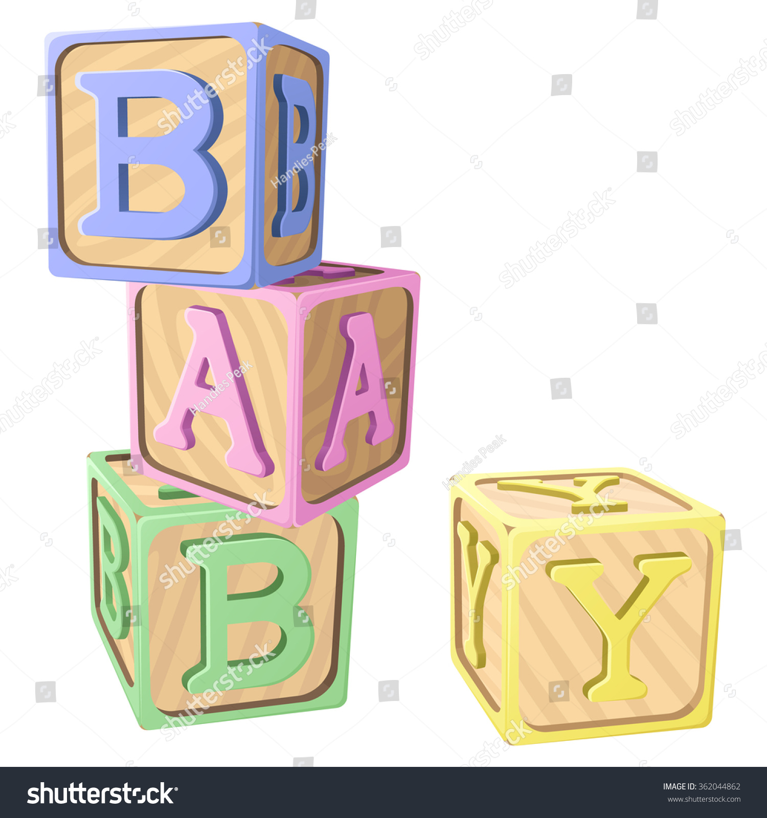 pastel alphabet blocks