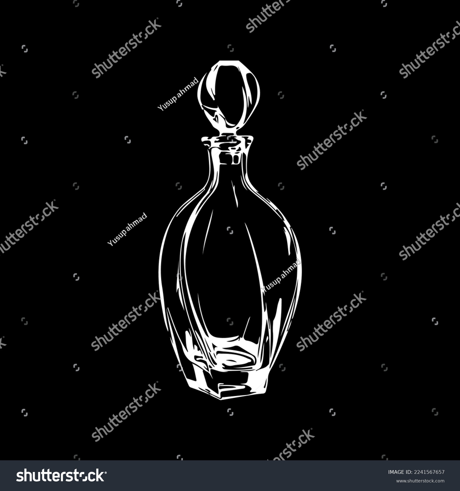 SVG of vector illustration of perfume bottle concept svg