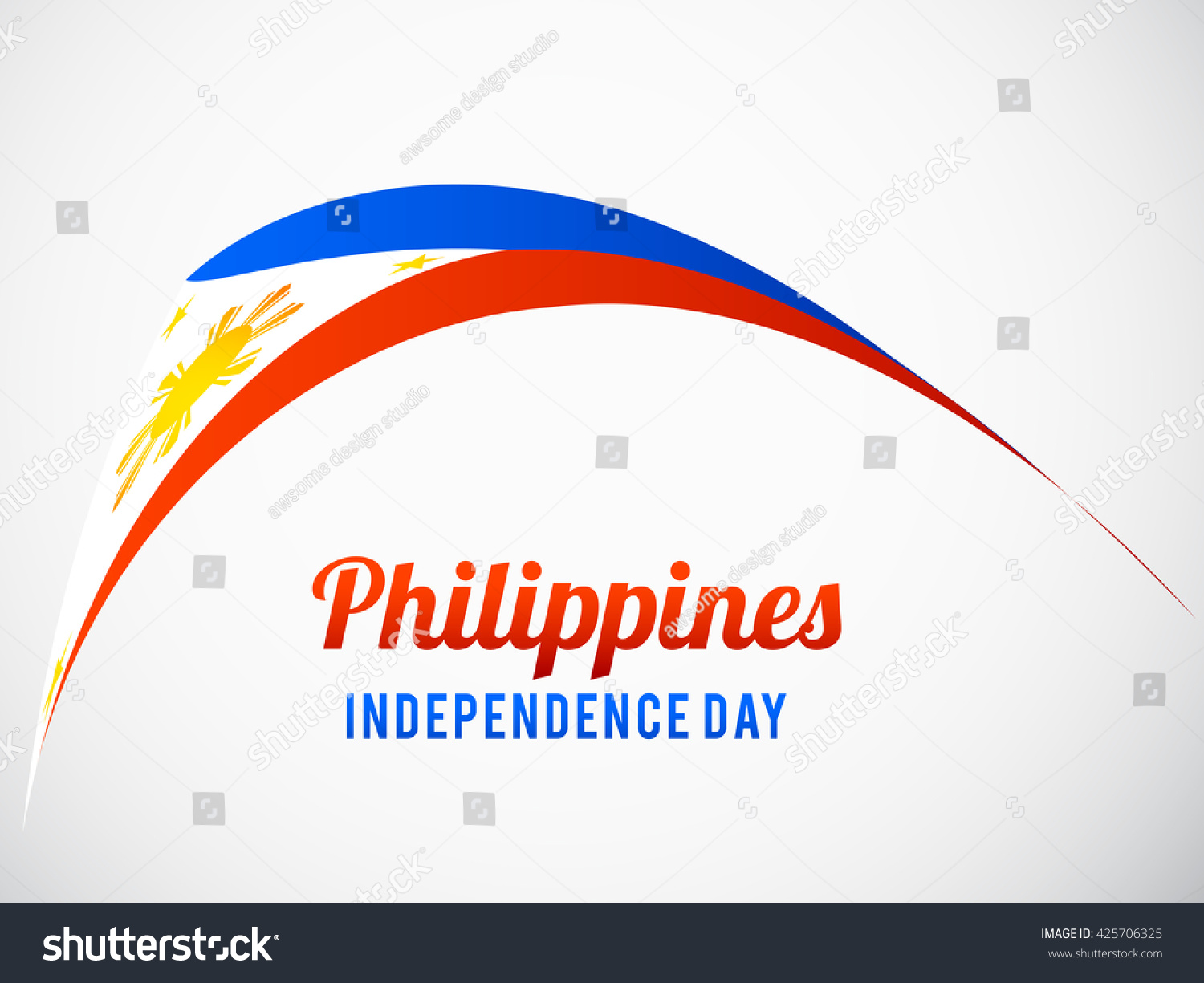 Vector Illustration Philippines Independence Day Stock Vector (Royalty ...