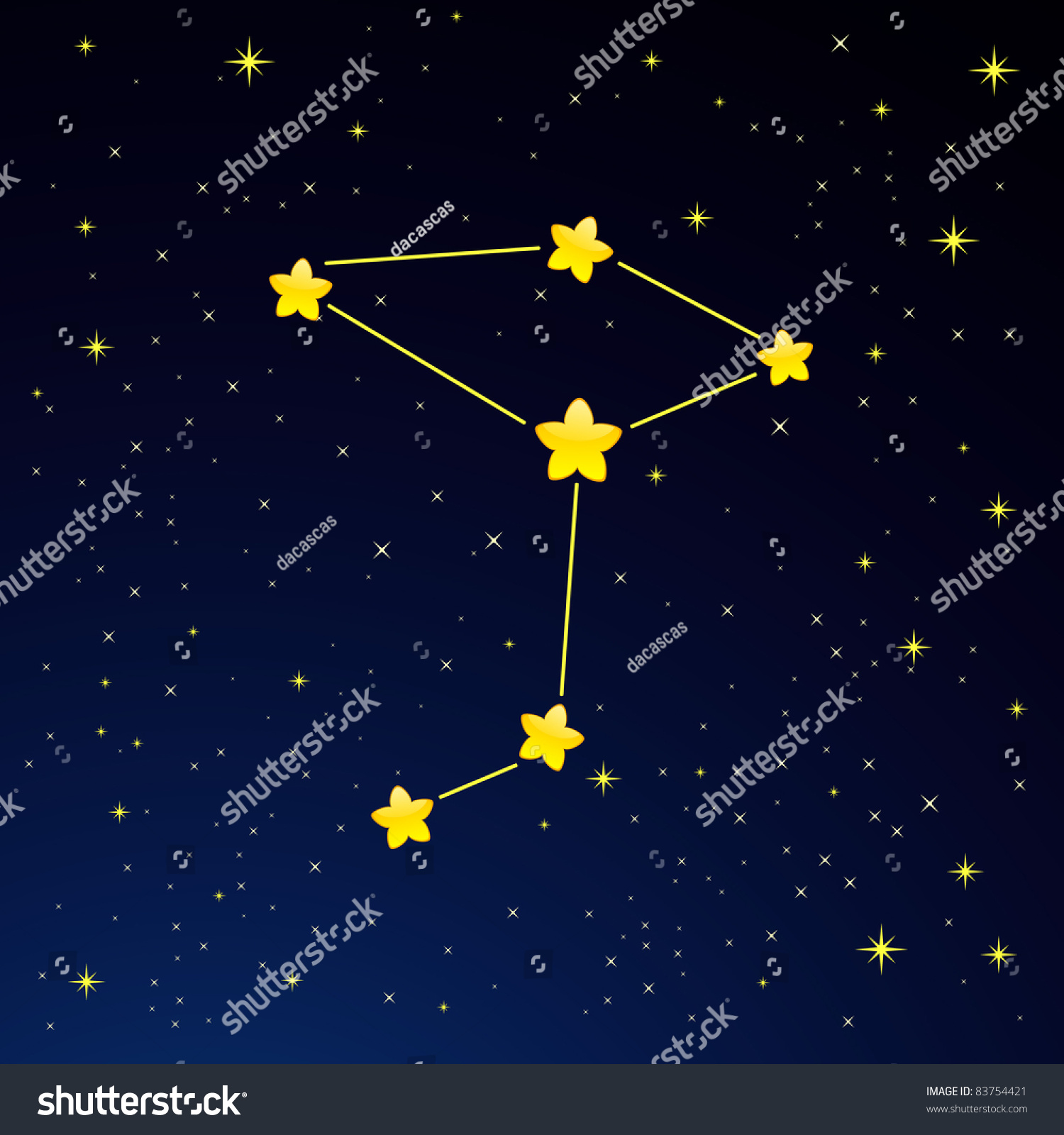 Vector Illustration Of Phoenix Constellation - 83754421 : Shutterstock