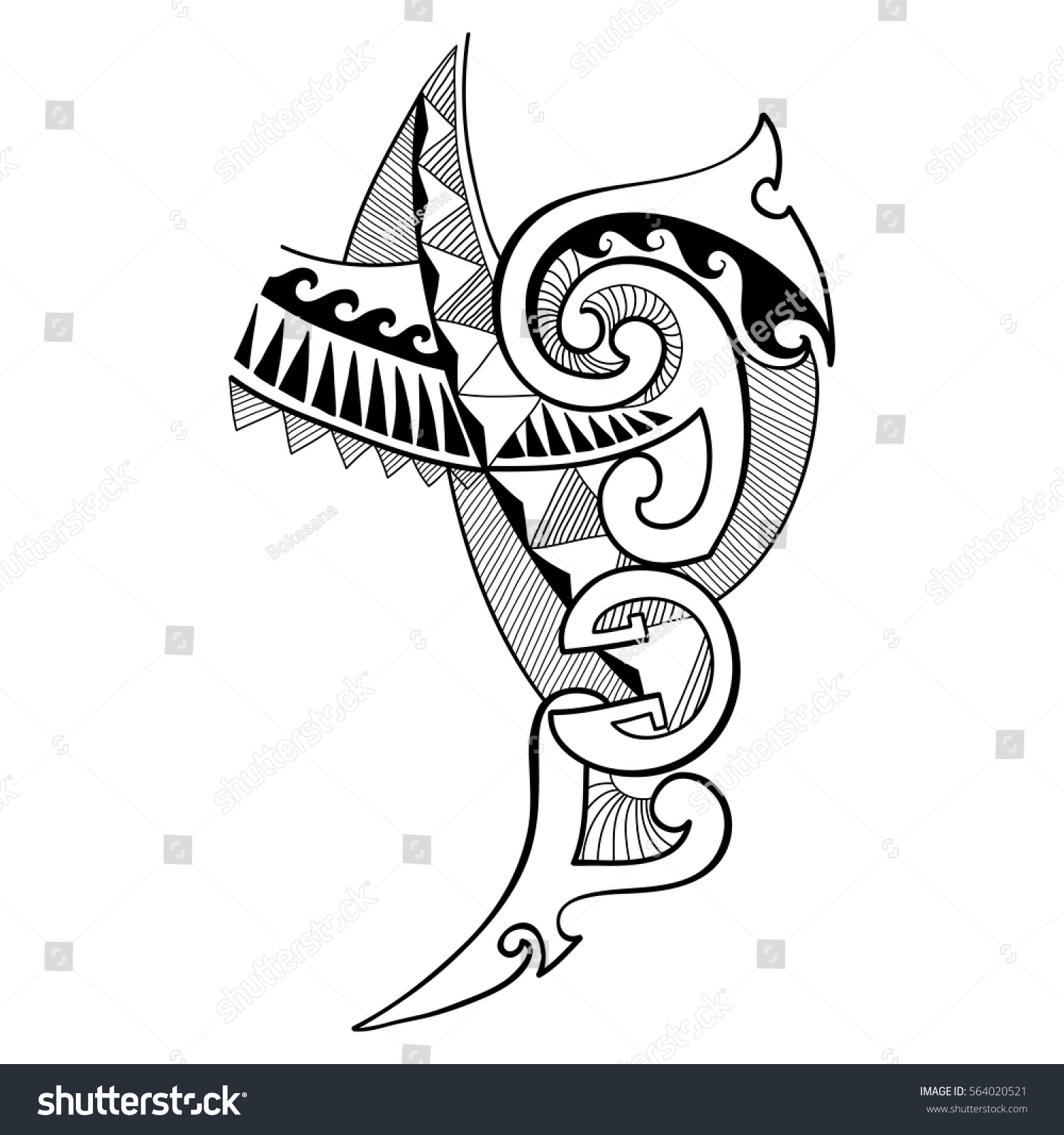 polynesian vector tattoo Drawing Stock Design Vector Polynesian Tattoo Illustration