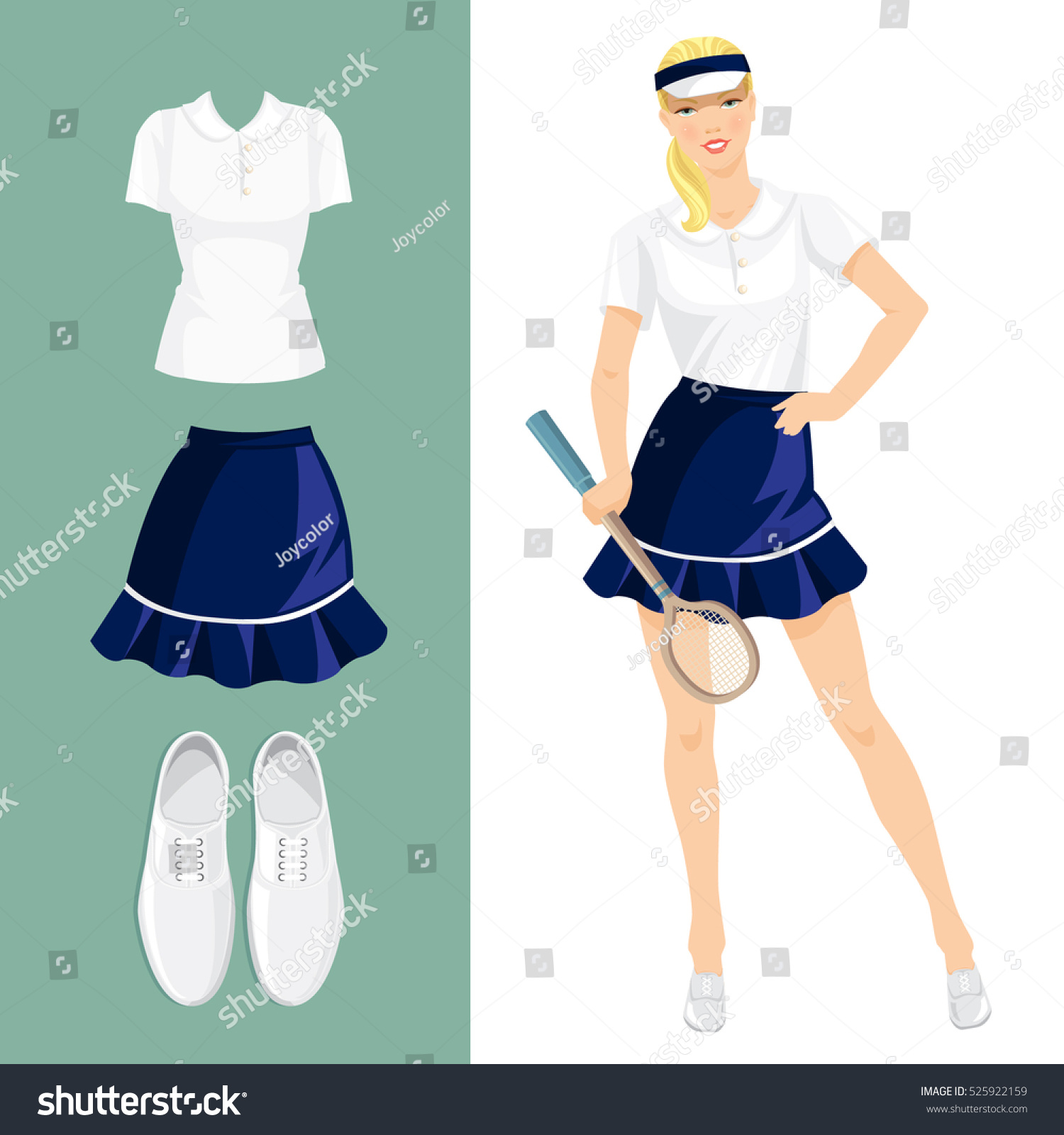 tennis player outfit girl