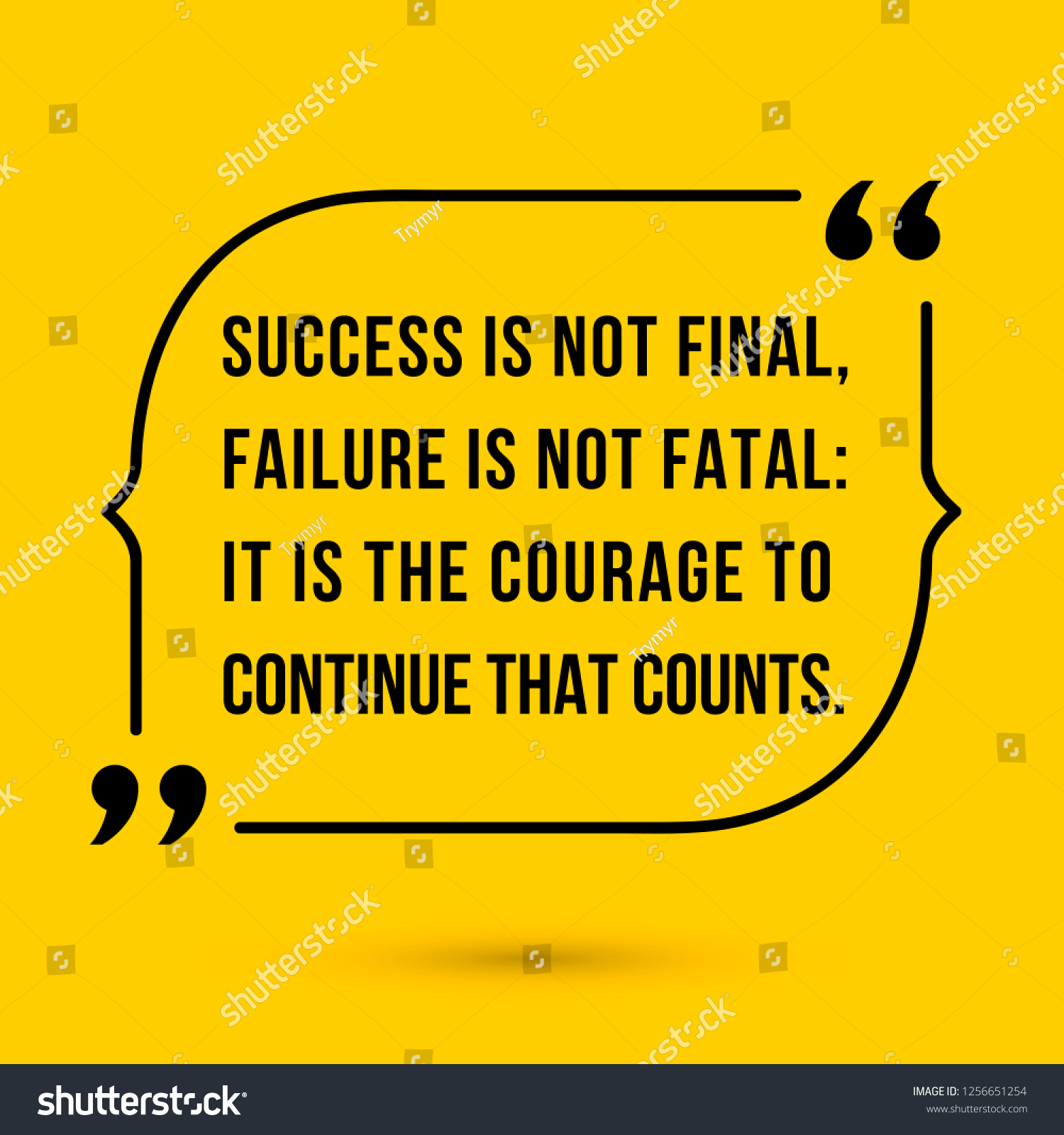 Vector Illustration Quote Success Not Final Stock Vector (Royalty Free ...