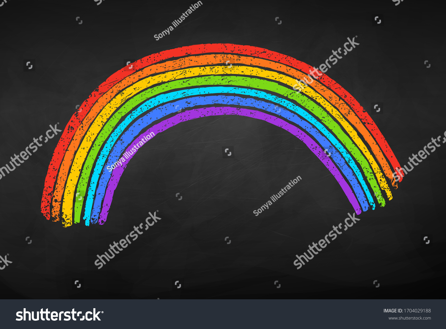 Vector Illustration Rainbow Arc Isolated On Stock Vector (Royalty Free ...