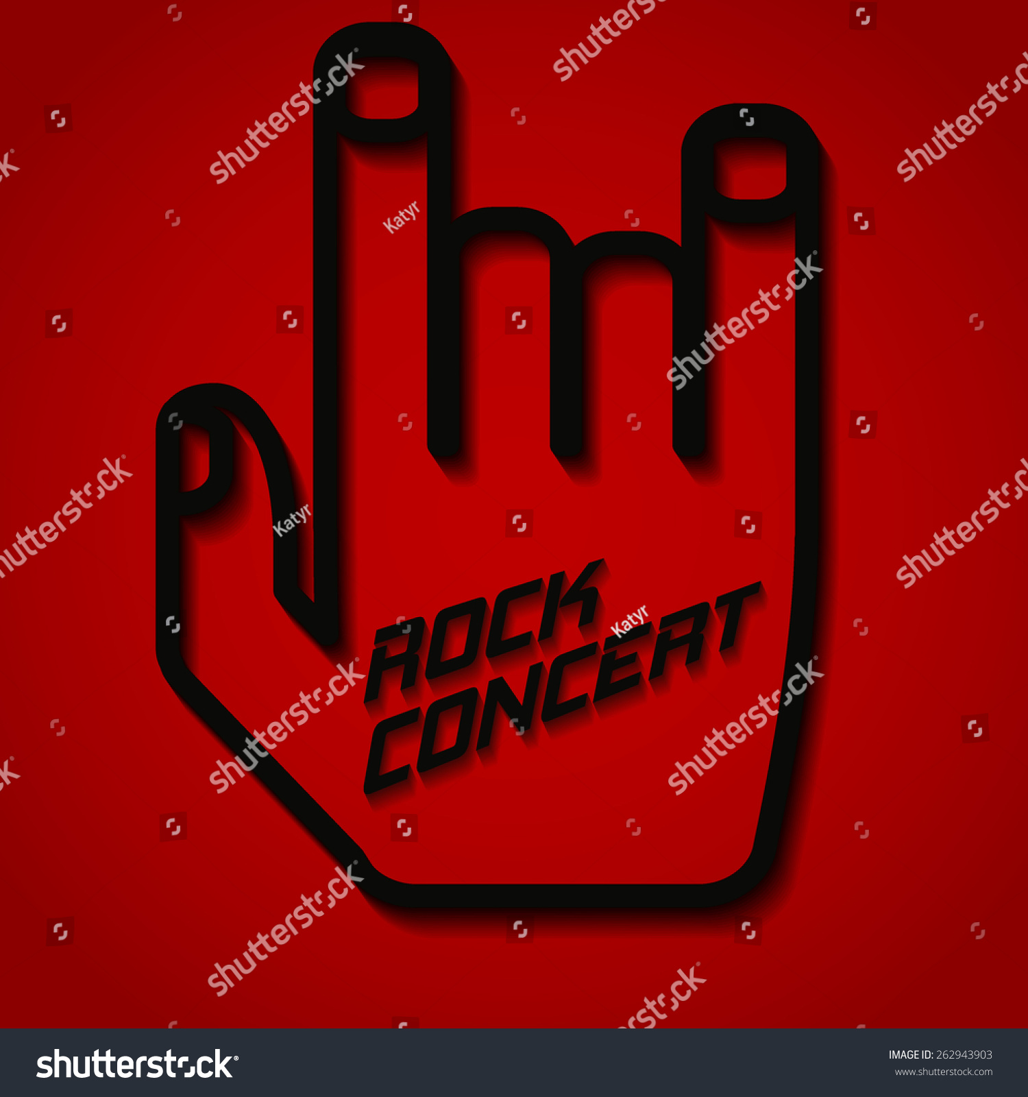 Vector Illustration Rock Concert Outline Logo Stock Vector 262943903 ...