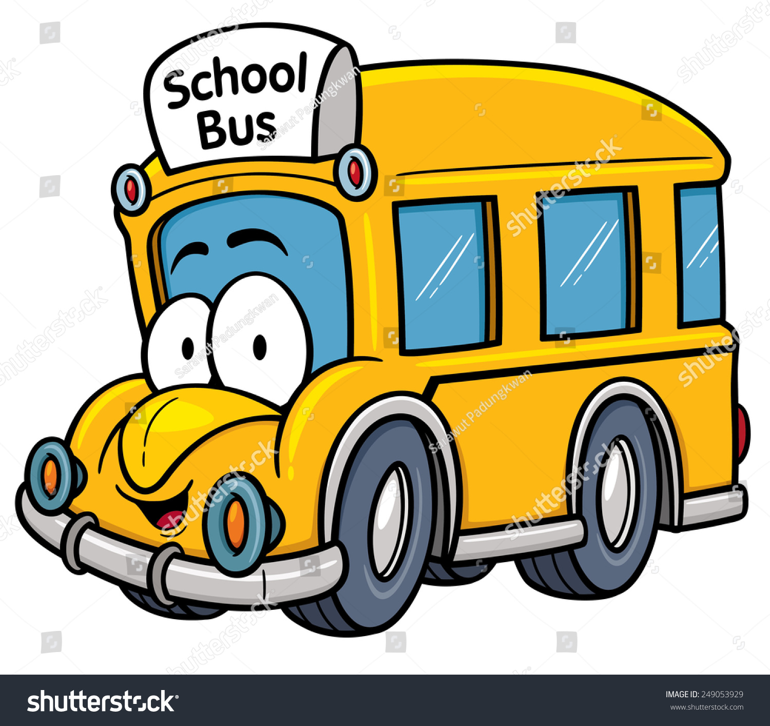 Vector Illustration School Bus 库存矢量图（免版税）249053929 | Shutterstock