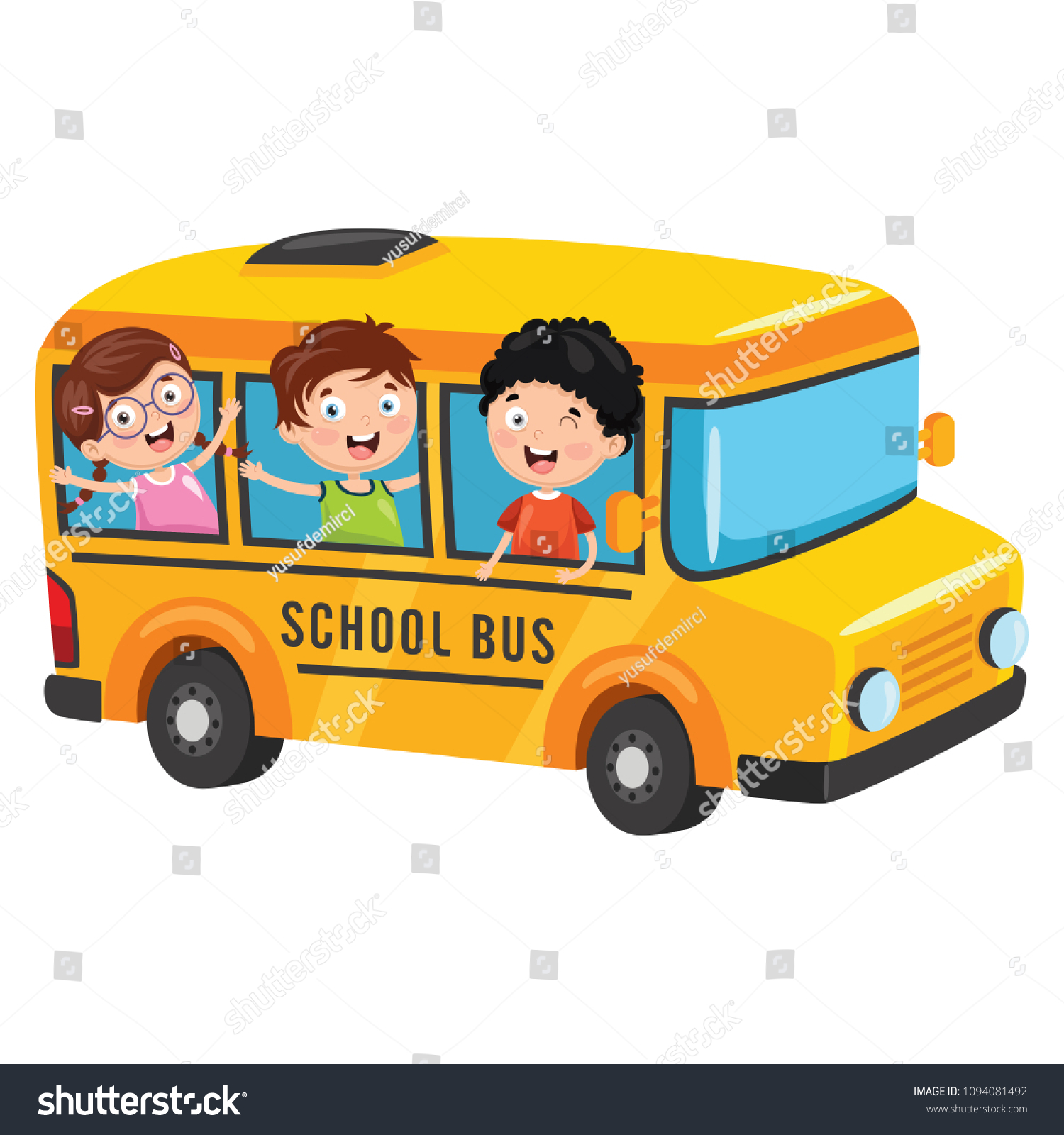 Vector Illustration School Children Stock Vector (Royalty Free ...