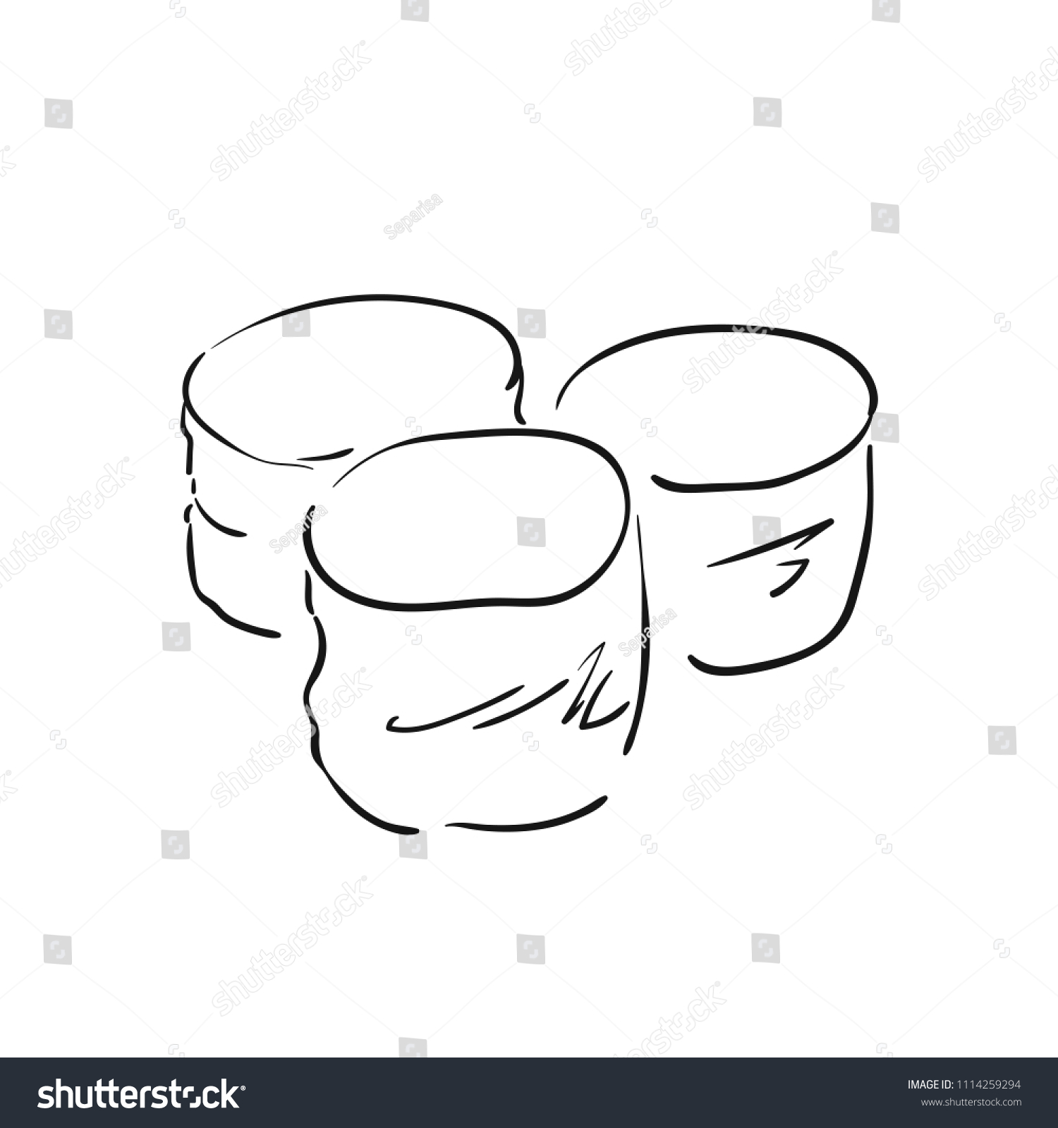 Vector Illustration Scones Sketch Isolated On Stock Vector Royalty