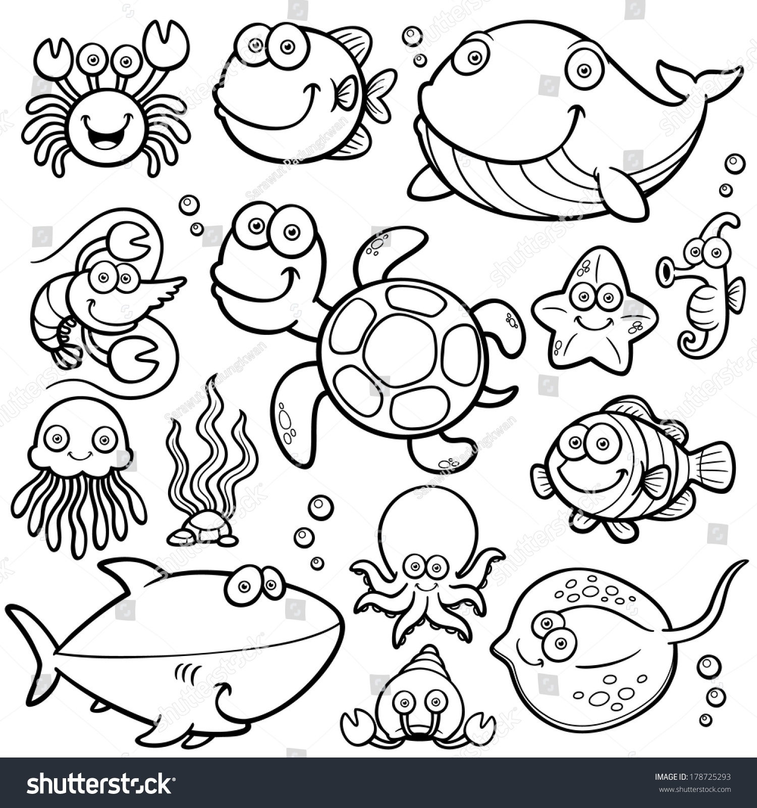 2,647 Under sea coloring book Images, Stock Photos & Vectors | Shutterstock