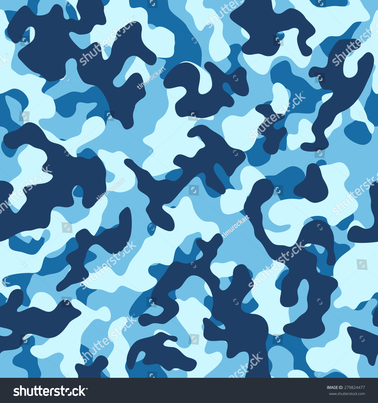 Vector Illustration Sea Water Camouflage Seamless Stock Vector ...