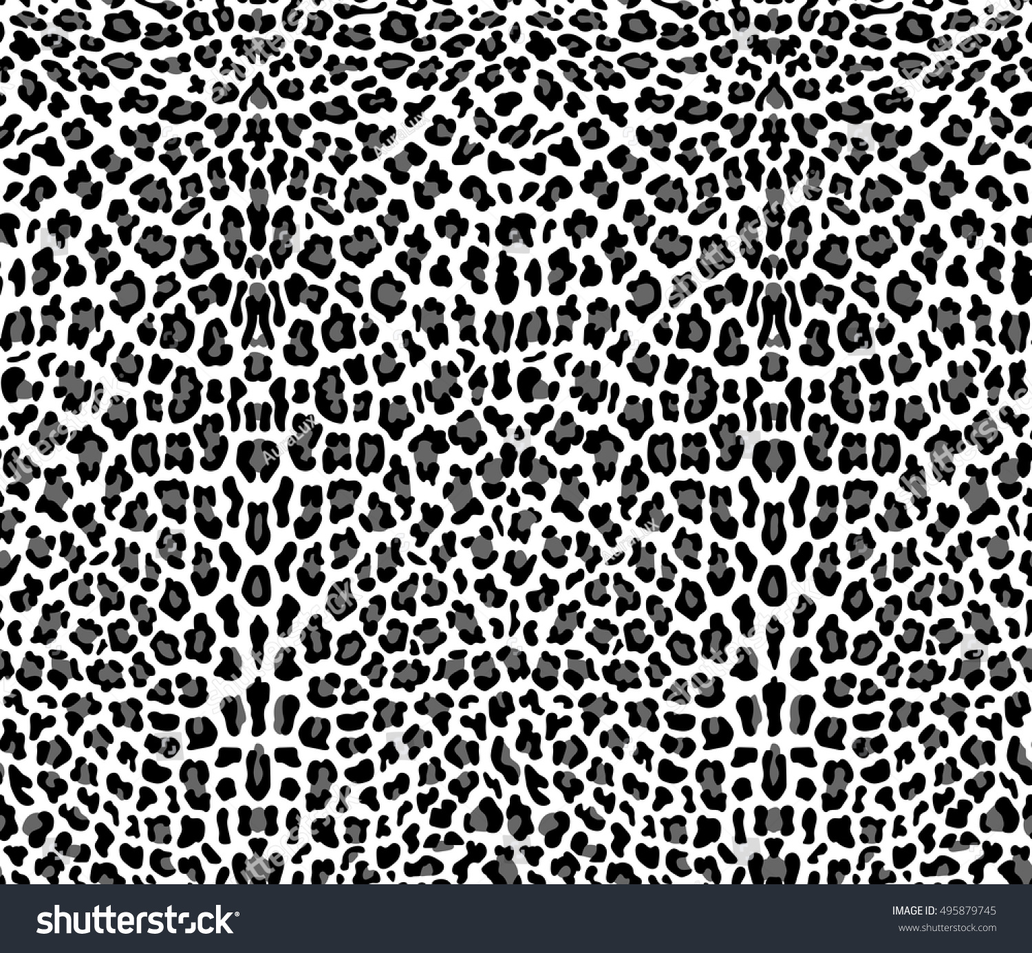 Vector Illustration Seamless Pattern Leopard Skin Stock Vector ...