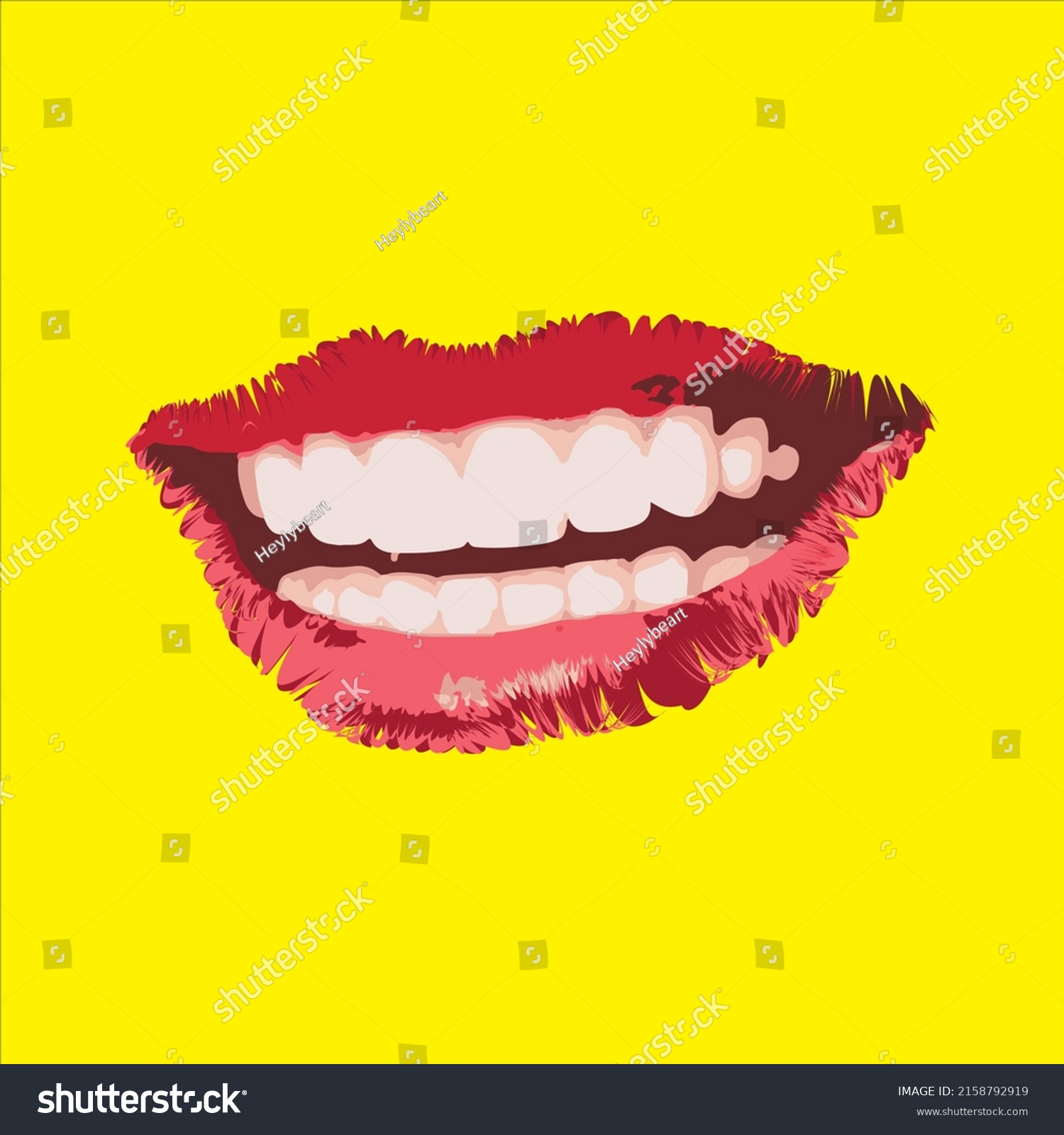 Vector Illustration Sexy Female Lips Isolated Stock Vector Royalty Free 2158792919 Shutterstock