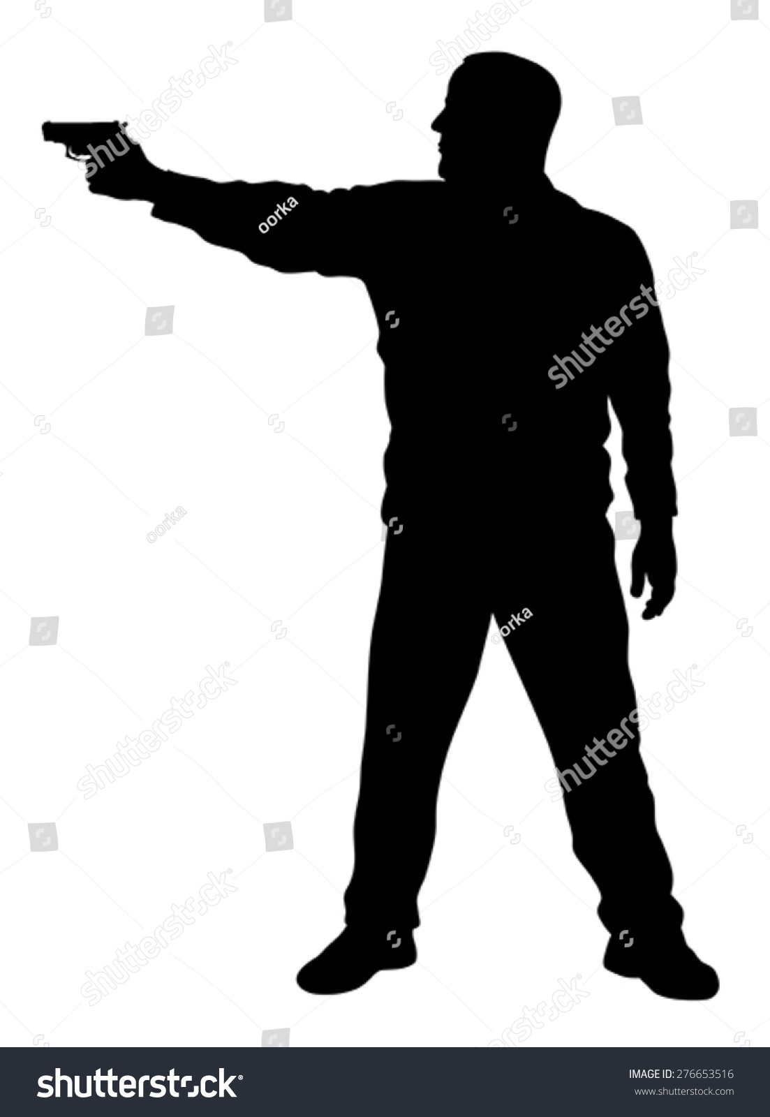 Vector Illustration Shooter Silhouette Stock Vector 276653516 ...