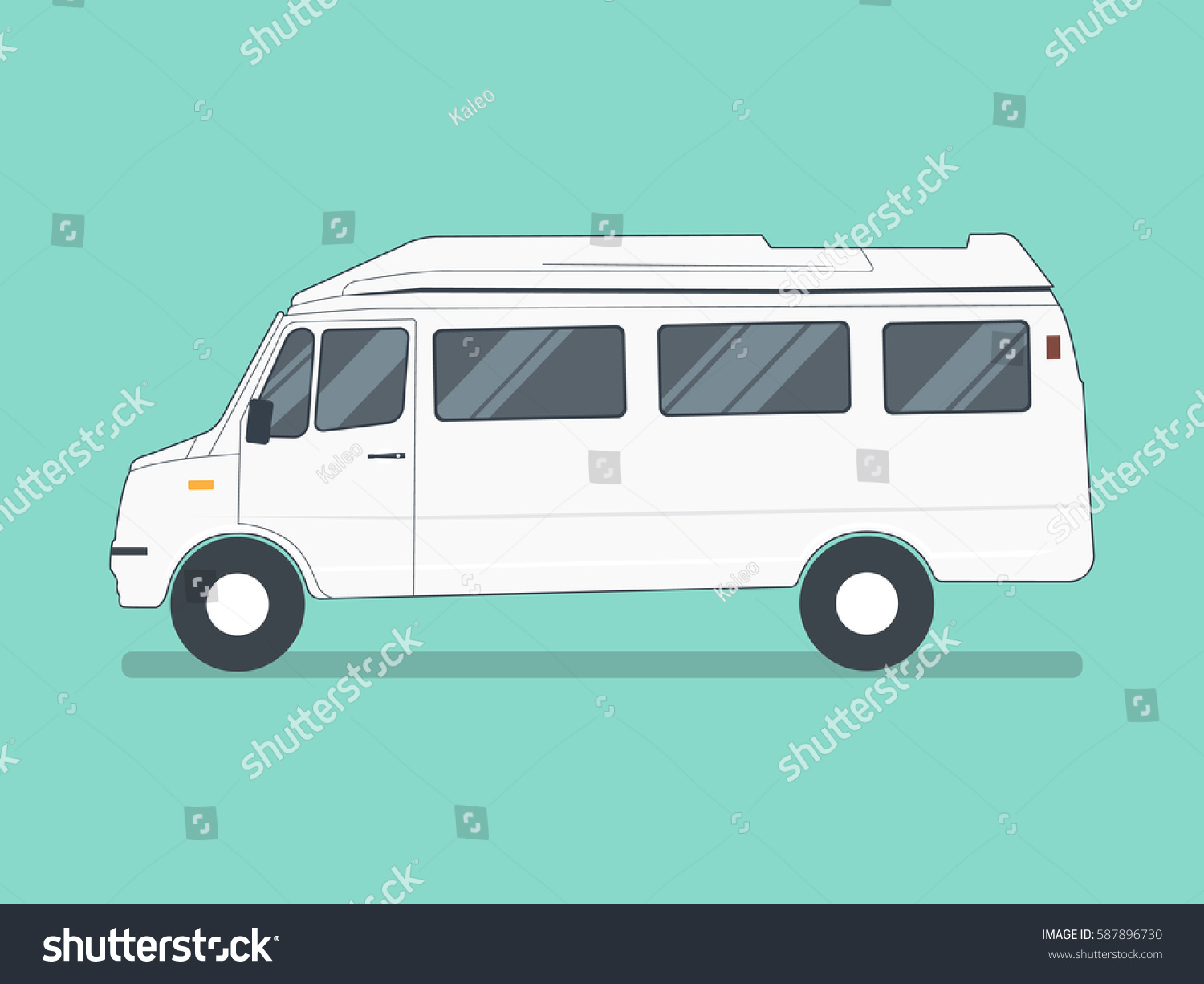 tempo traveller drawing