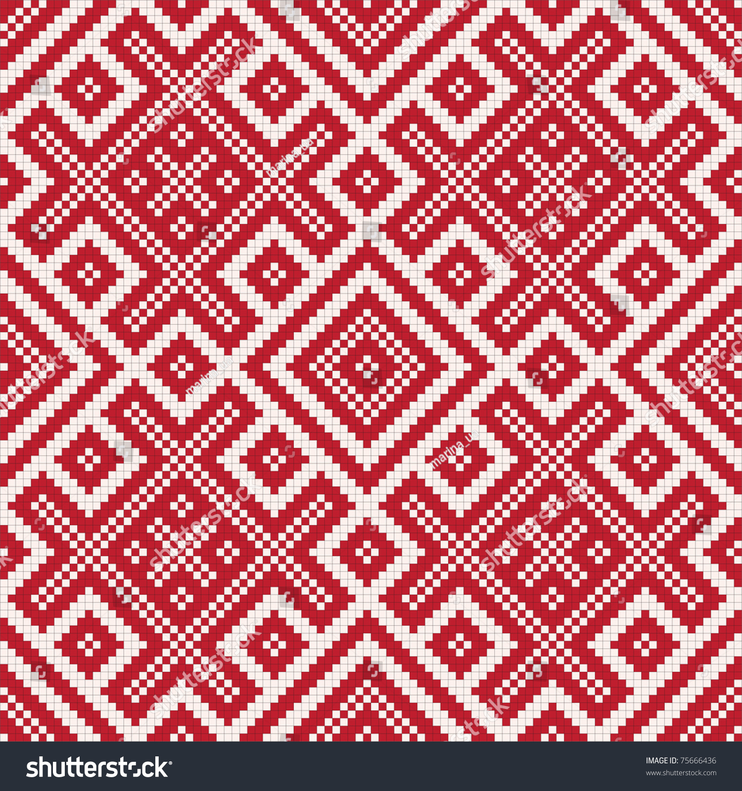 Vector Illustration Of Slavic Seamless Pattern Ornament - 75666436 ...
