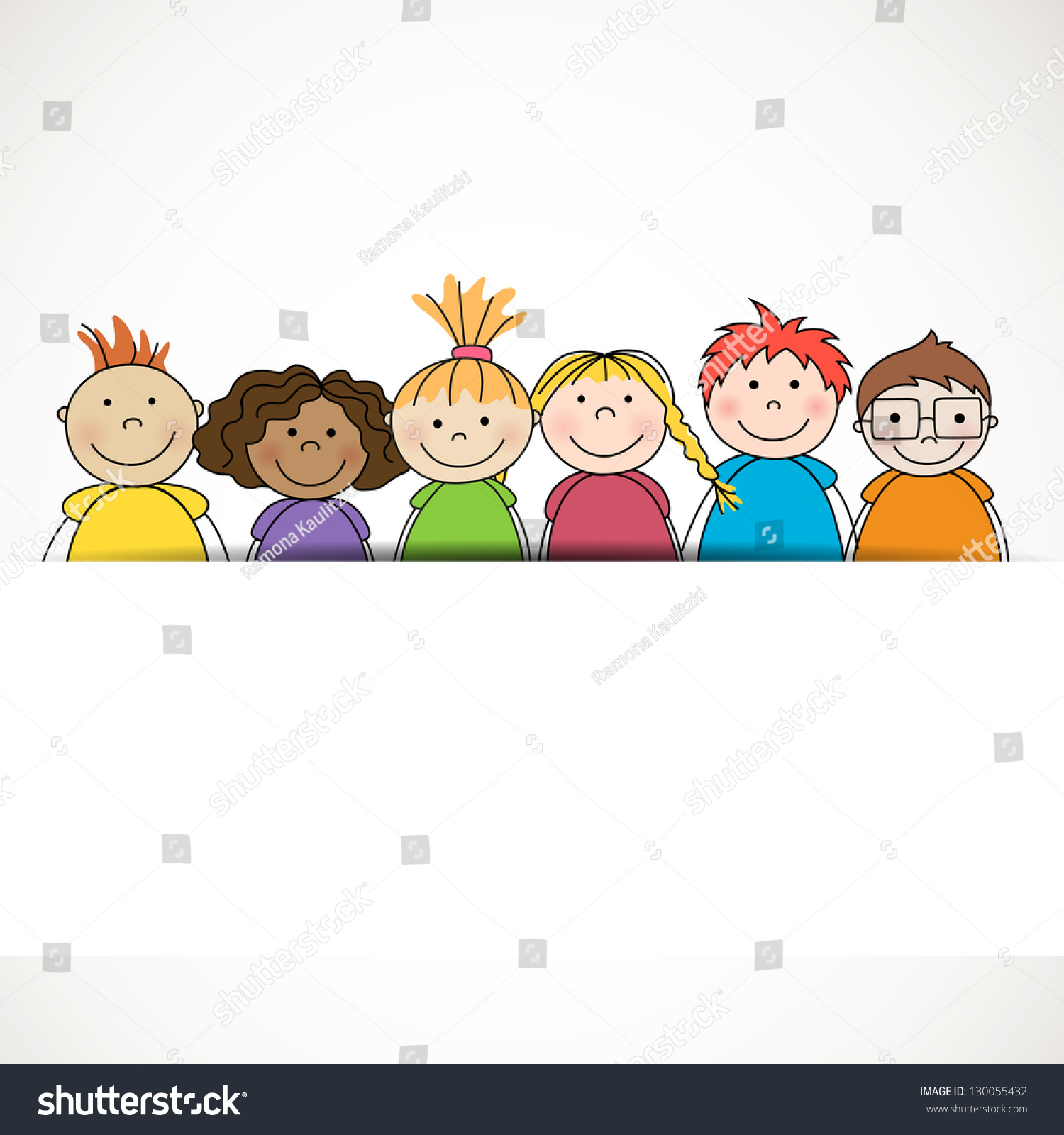 Vector Illustration Small Kids Stock Vector (Royalty Free) 130055432 ...