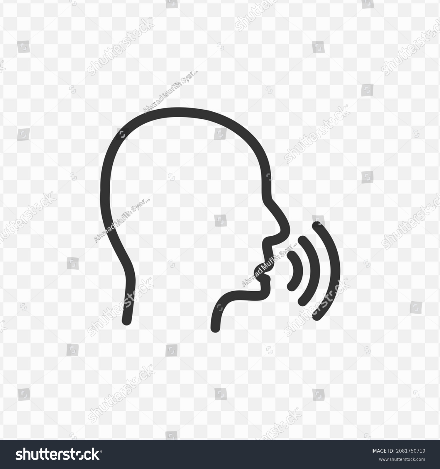 Vector Illustration Speak Icon Dark Color Stock Vector (Royalty Free ...