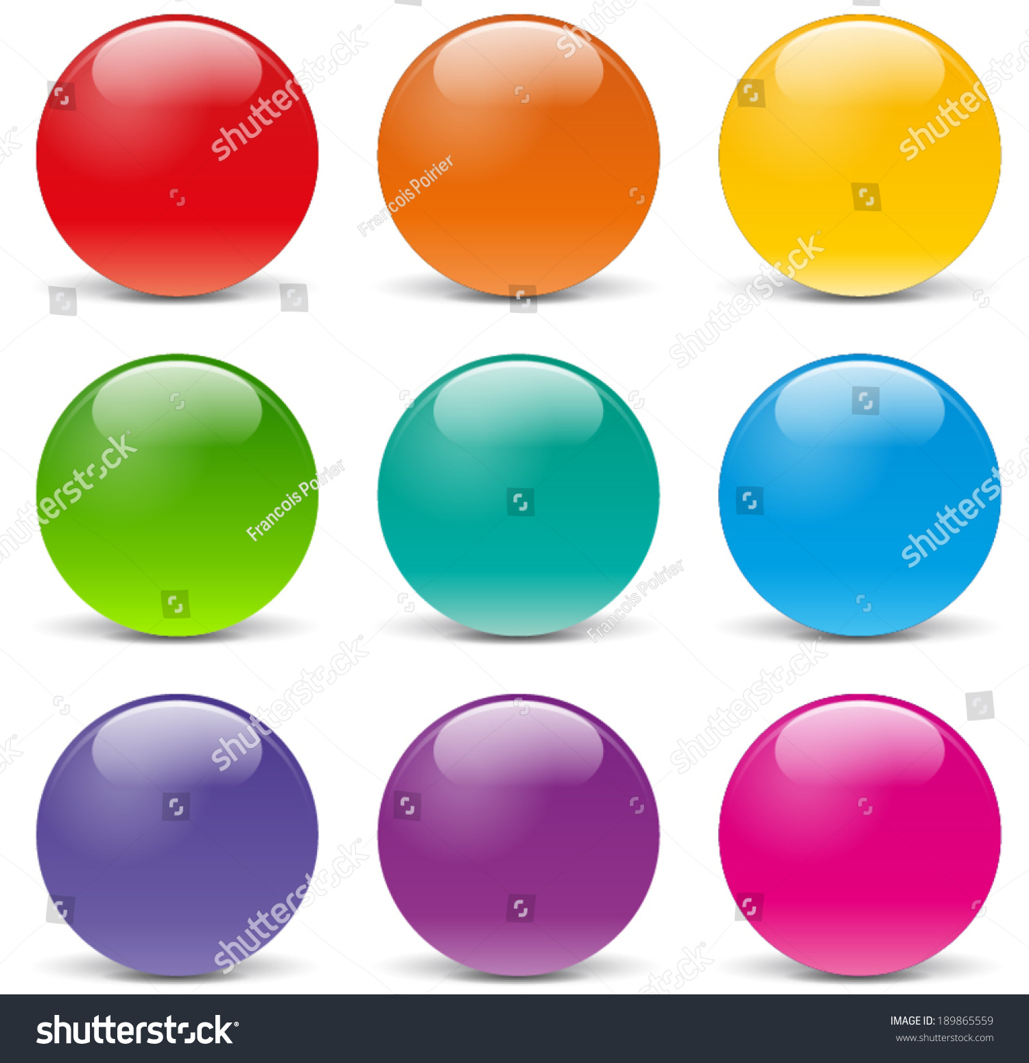 Vector Illustration Of Sphere Icons On White Background - 189865559 ...