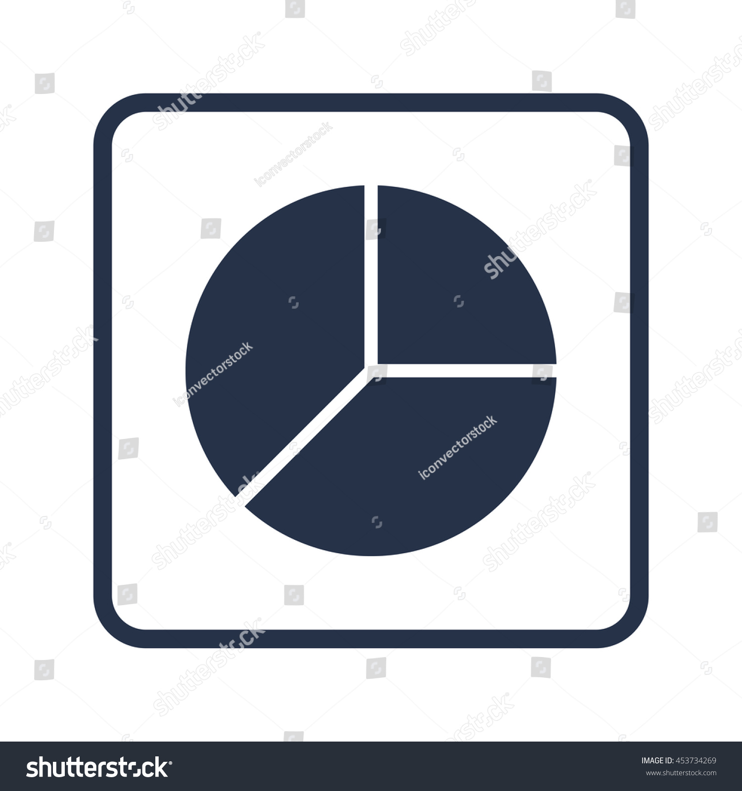 stock vector vector illustration of statistics pie chart with parts icon premium quality web icon 453734269
