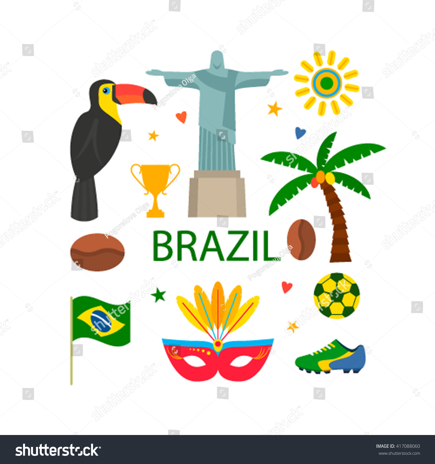 SVG of Vector illustration of symbol of Brazil.  Vector illustration svg