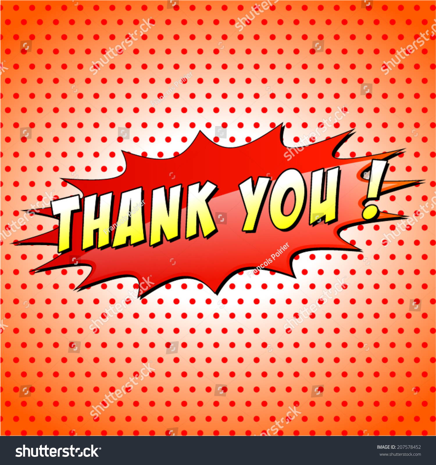 Vector Illustration Of Thank You Star Burst Background - 207578452 ...