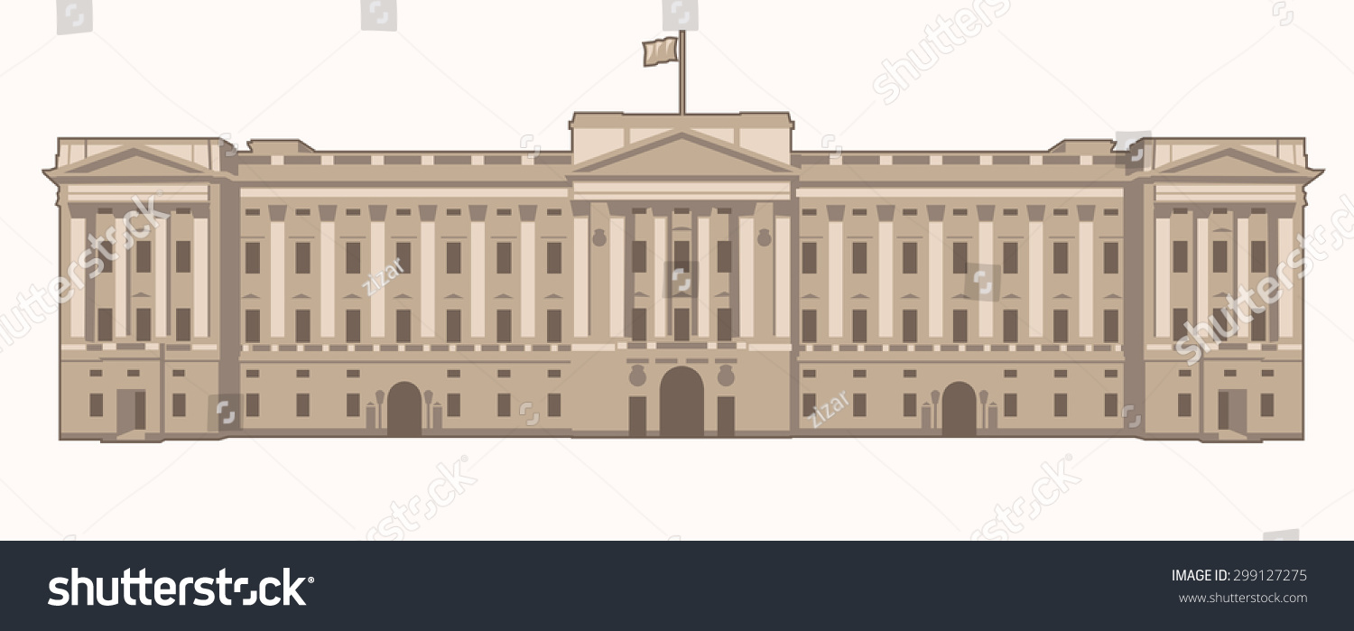 SVG of Vector Illustration of the Buckingham Palace in London svg