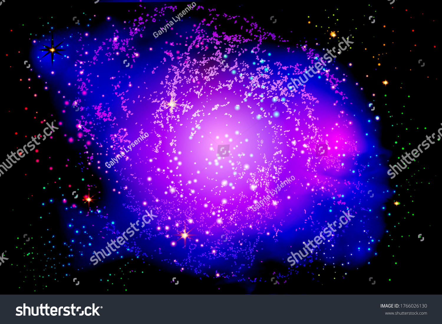 Vector Illustration Infinite Universe Milky Way Stock Vector (Royalty ...