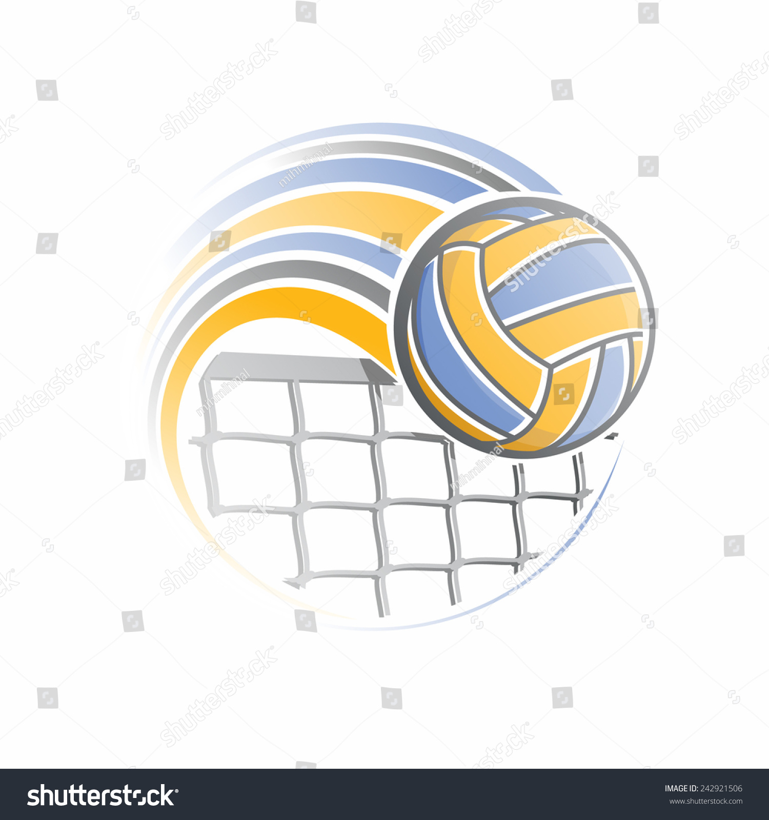 Vector Illustration Logo Volleyball Club Consisting Stock Vector ...