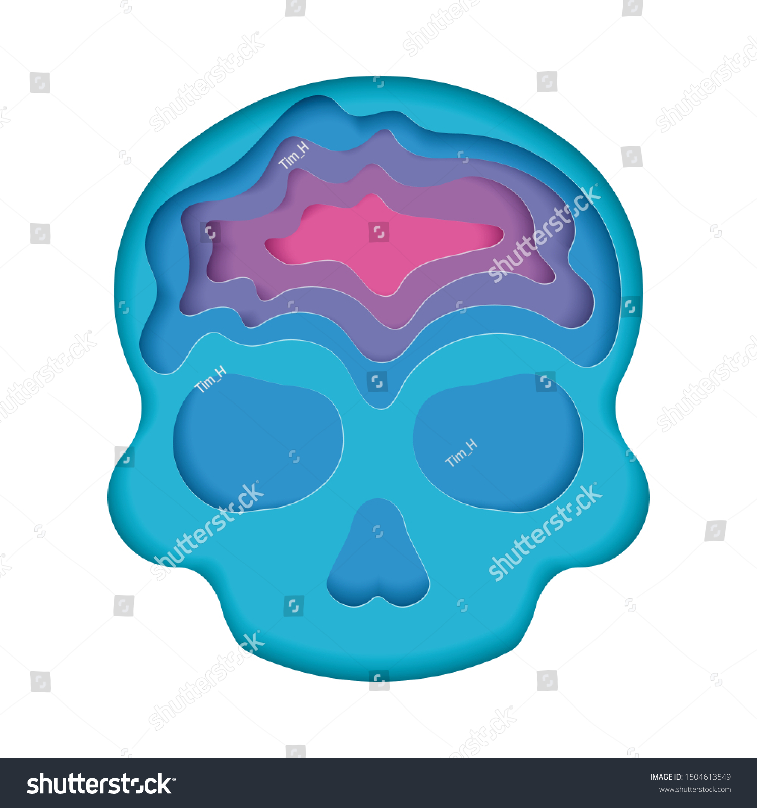 Download Vector Illustration Skull Done 3d Origami Stock Vector Royalty Free 1504613549