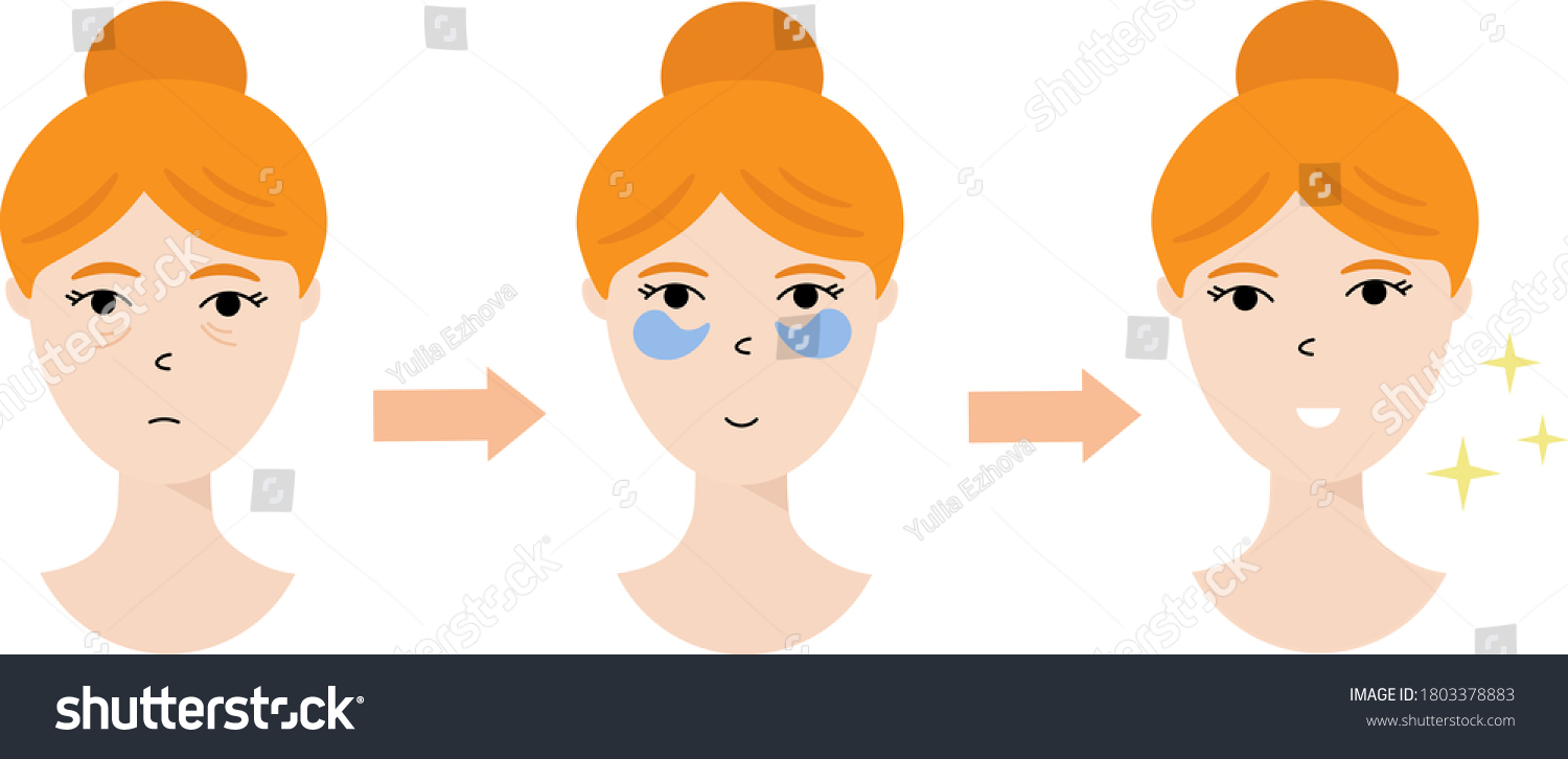 Vector Illustration Women Eye Patches Isolated Stock Vector (Royalty ...