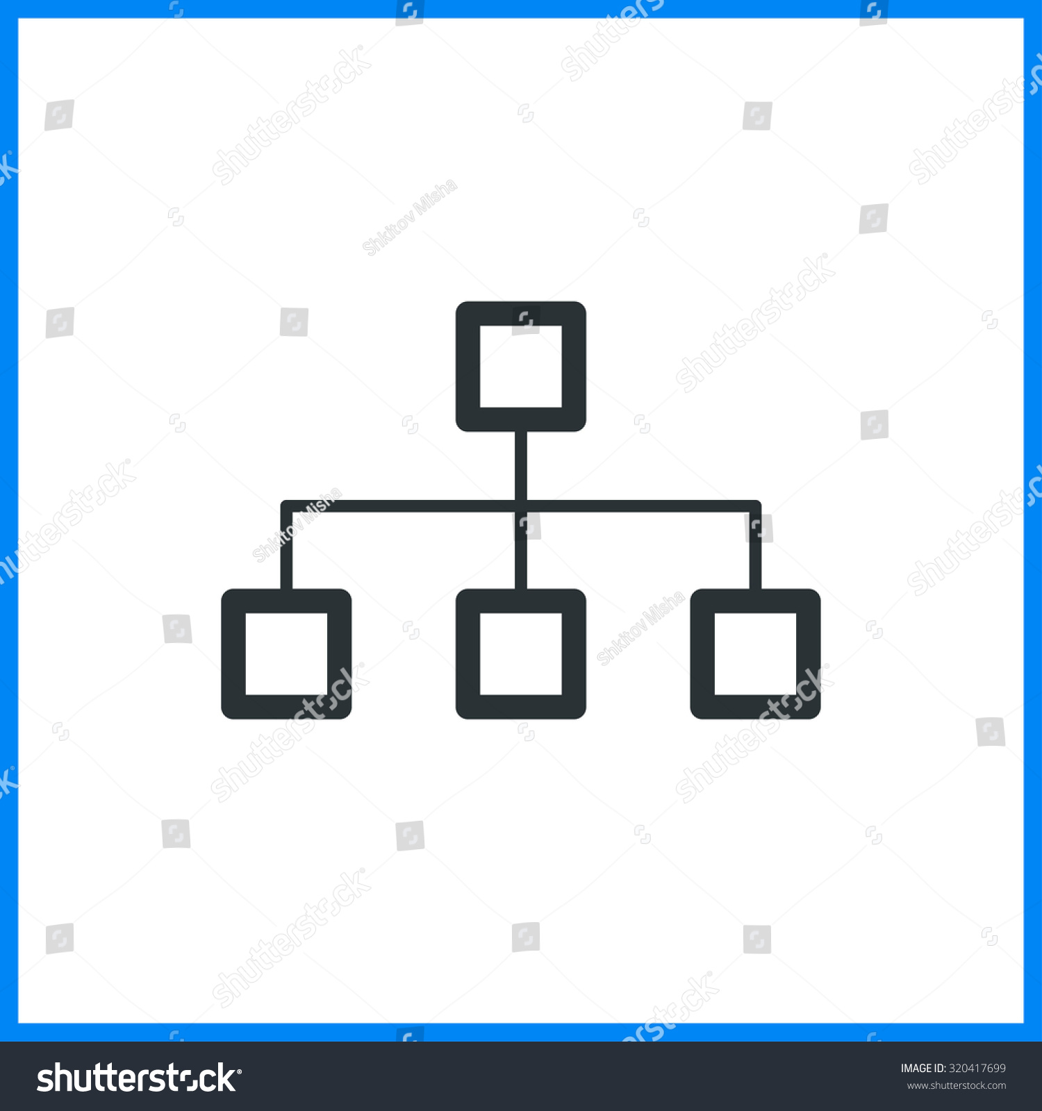 Vector Illustration Tree Chart Line Flat Stock Vector (Royalty Free ...