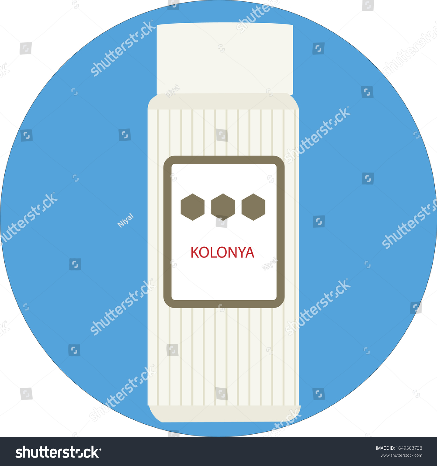 SVG of Vector Illustration of Turkish Cologne Bottle Perfume, Antibacterial Gel svg