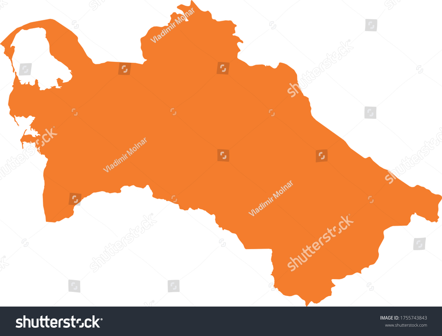 Vector Illustration Turkmenistan Map Stock Vector Royalty Free 1755743843 Shutterstock 