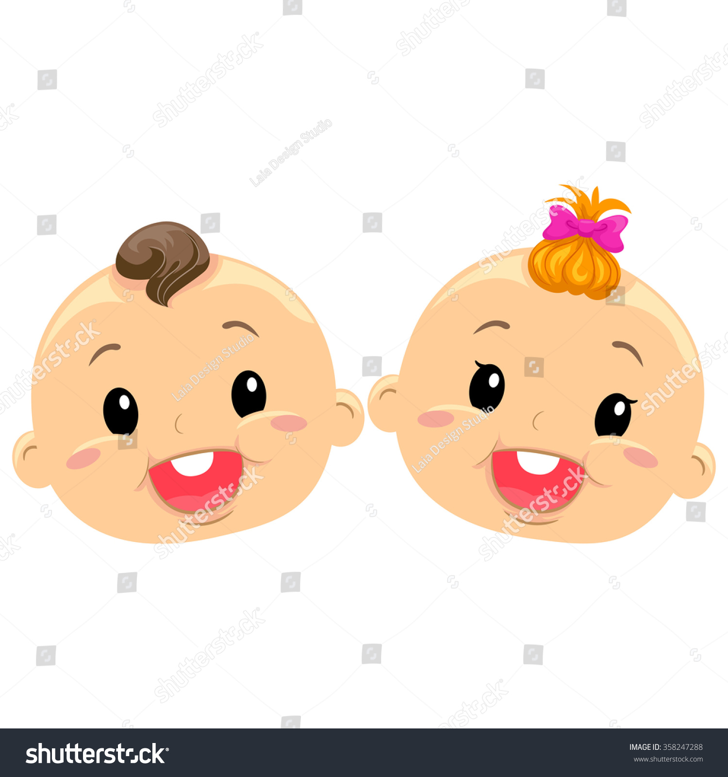 hand drawn childish vector faces ez canvas