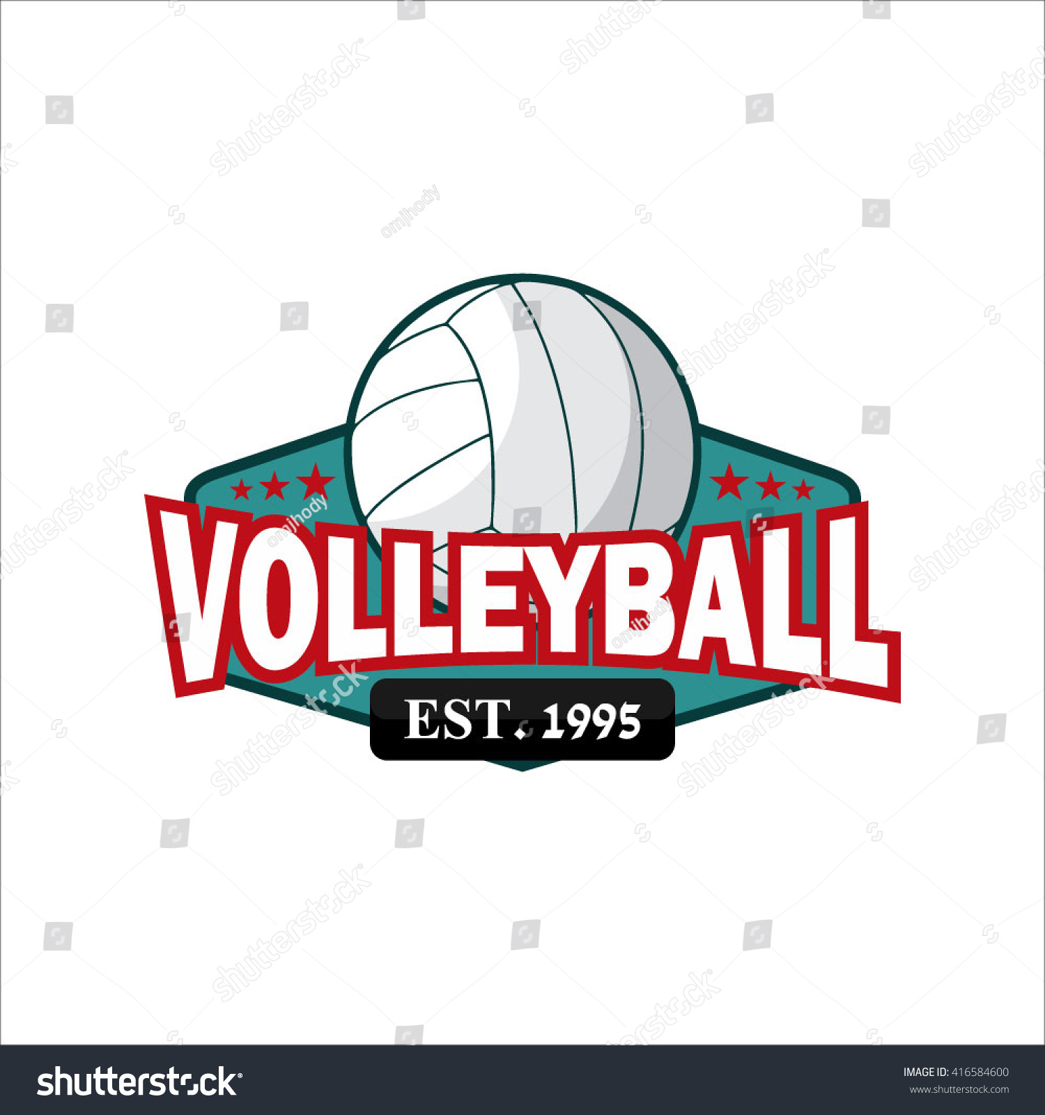 Vector Illustration Of Volley Ball Crests And Logo Academy Emblem ...