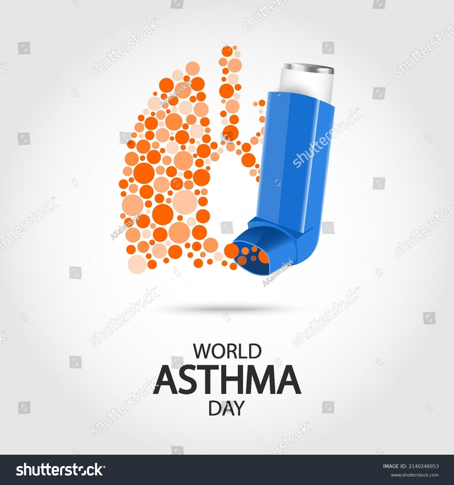 Vector Illustration World Asthma Day Stock Vector (Royalty Free ...