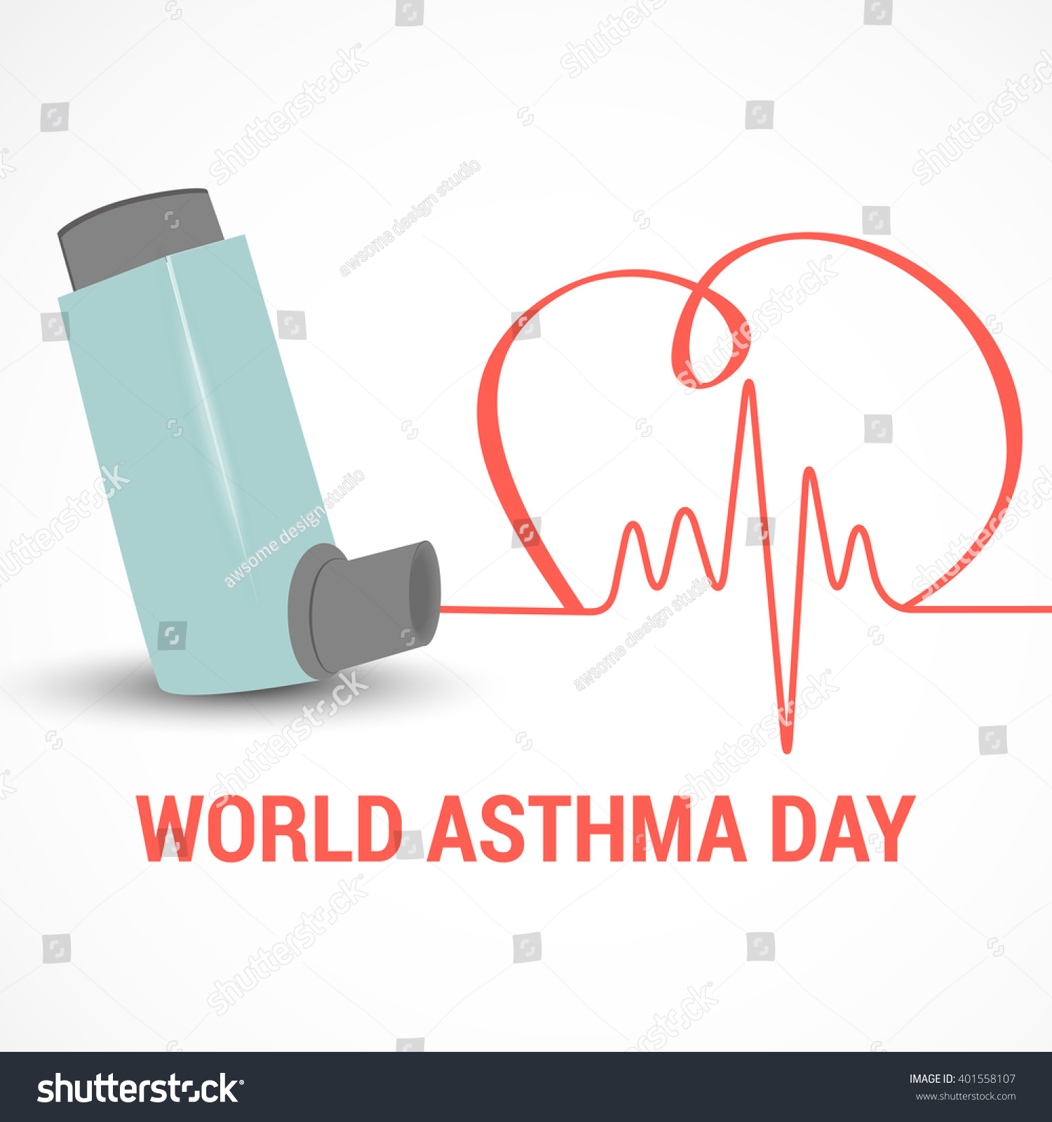 Vector Illustration World Asthma Day Asthma Stock Vector (Royalty Free ...