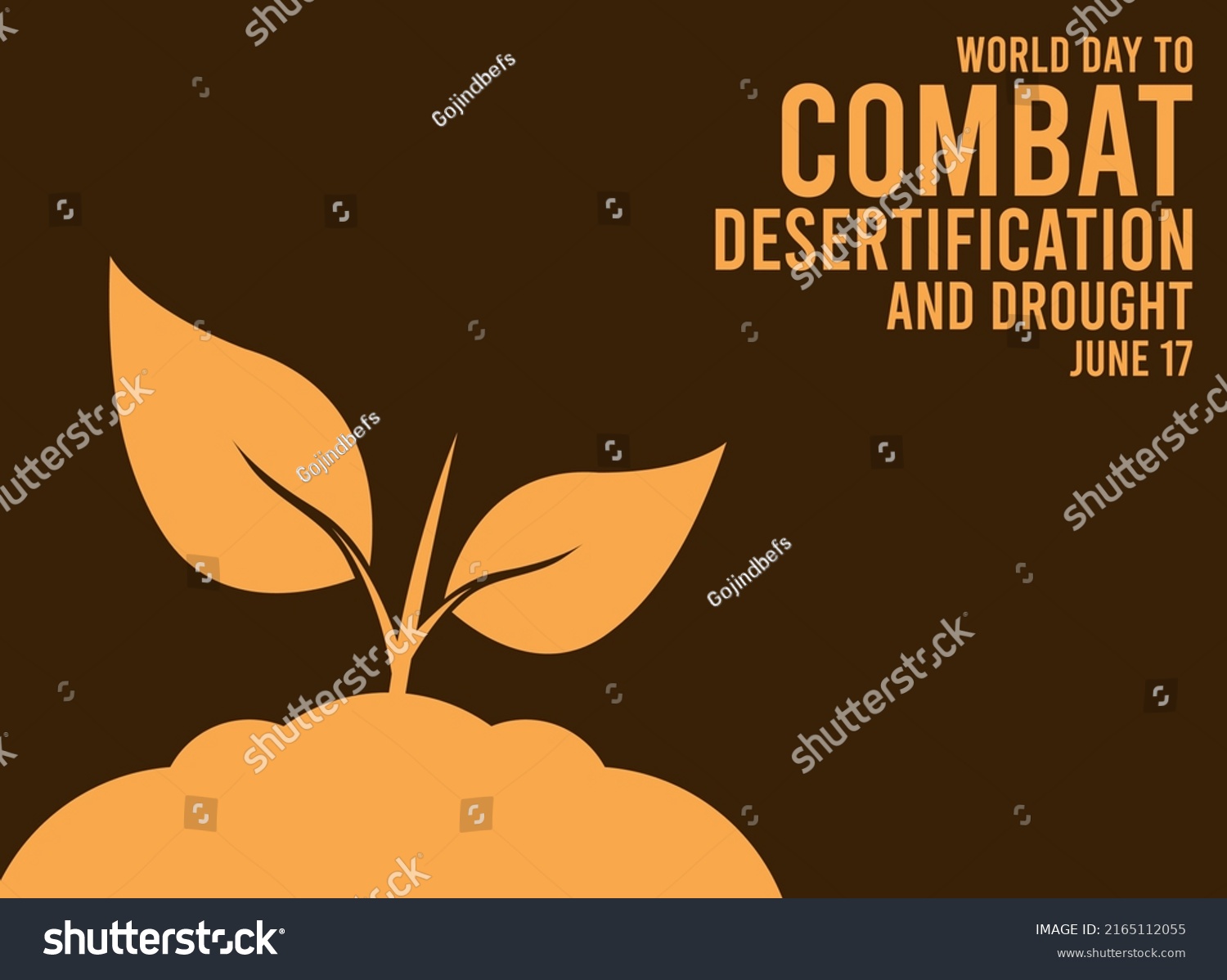 Vector Illustration World Day Combat Desertification Stock Vector ...