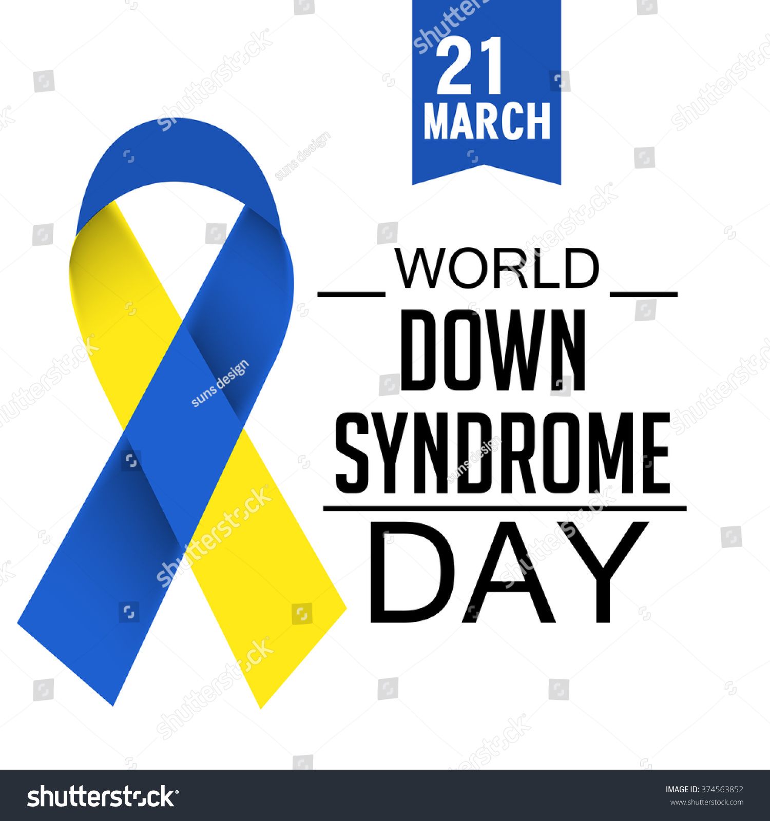 Vector Illustration World Down Syndrome Day Stock Vector (Royalty Free ...