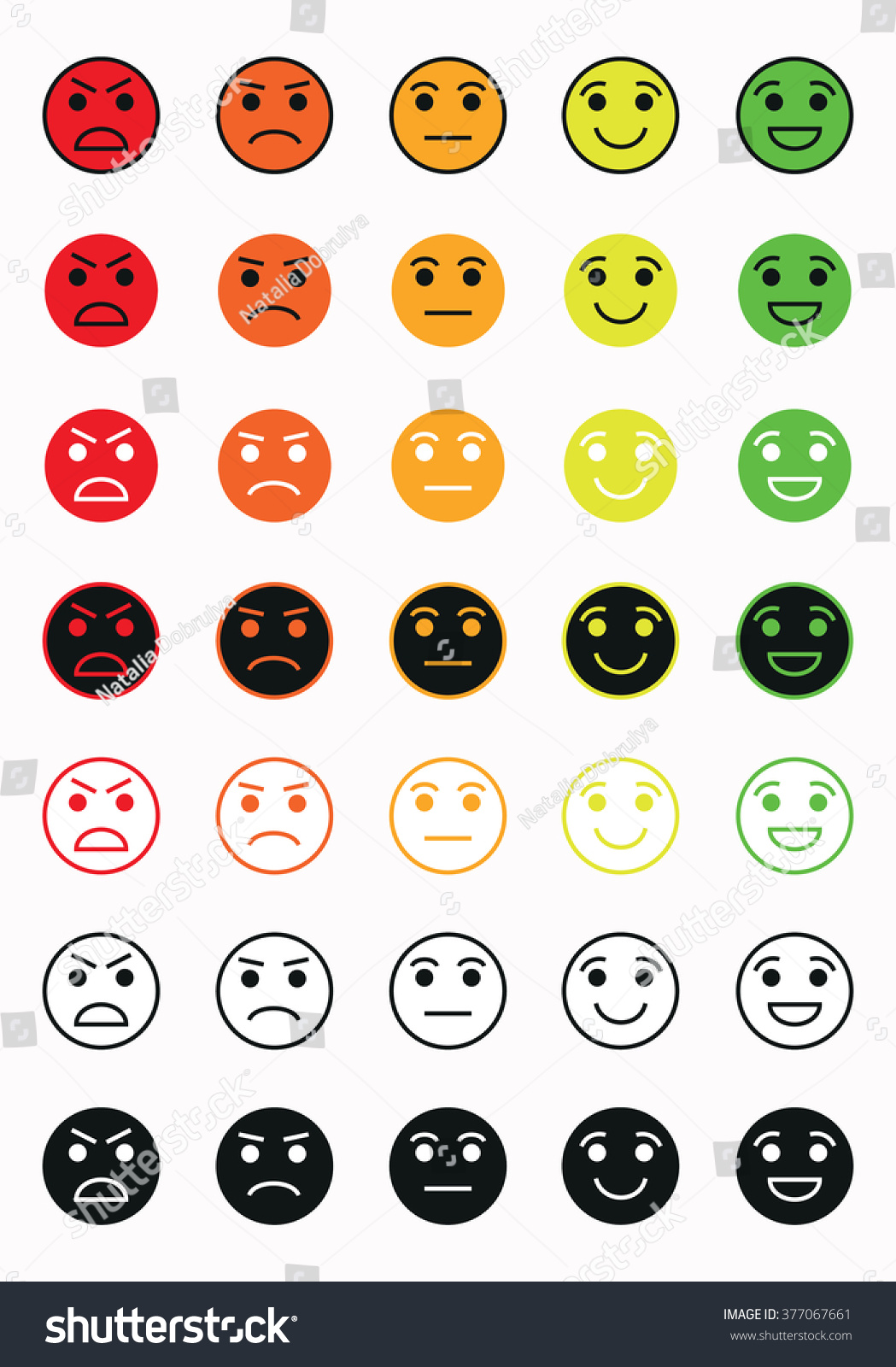 Vector Illustration Your Mood Level Awful Stock Vector (Royalty Free ...