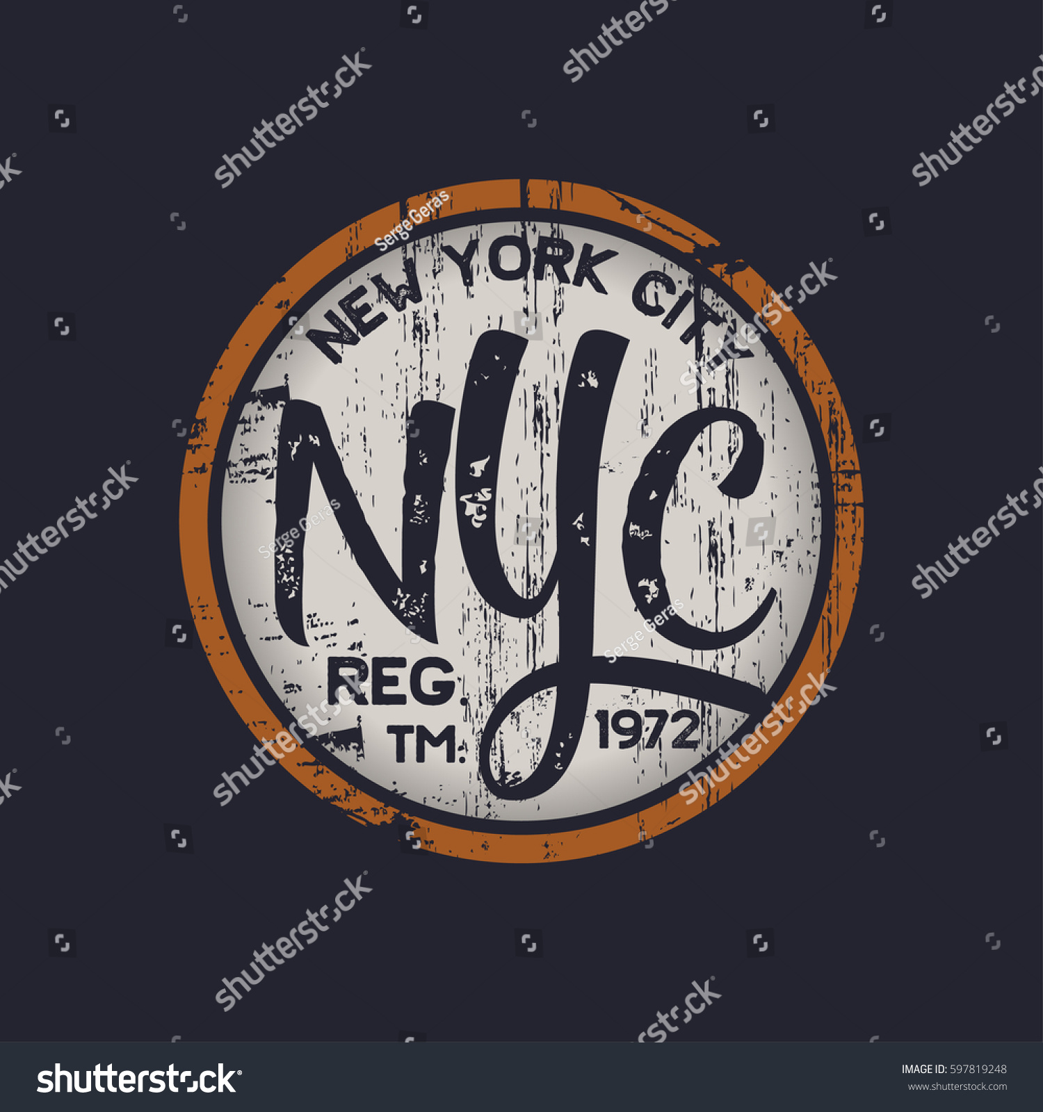 Vector Illustration On Theme New York Stock Vector (Royalty Free ...