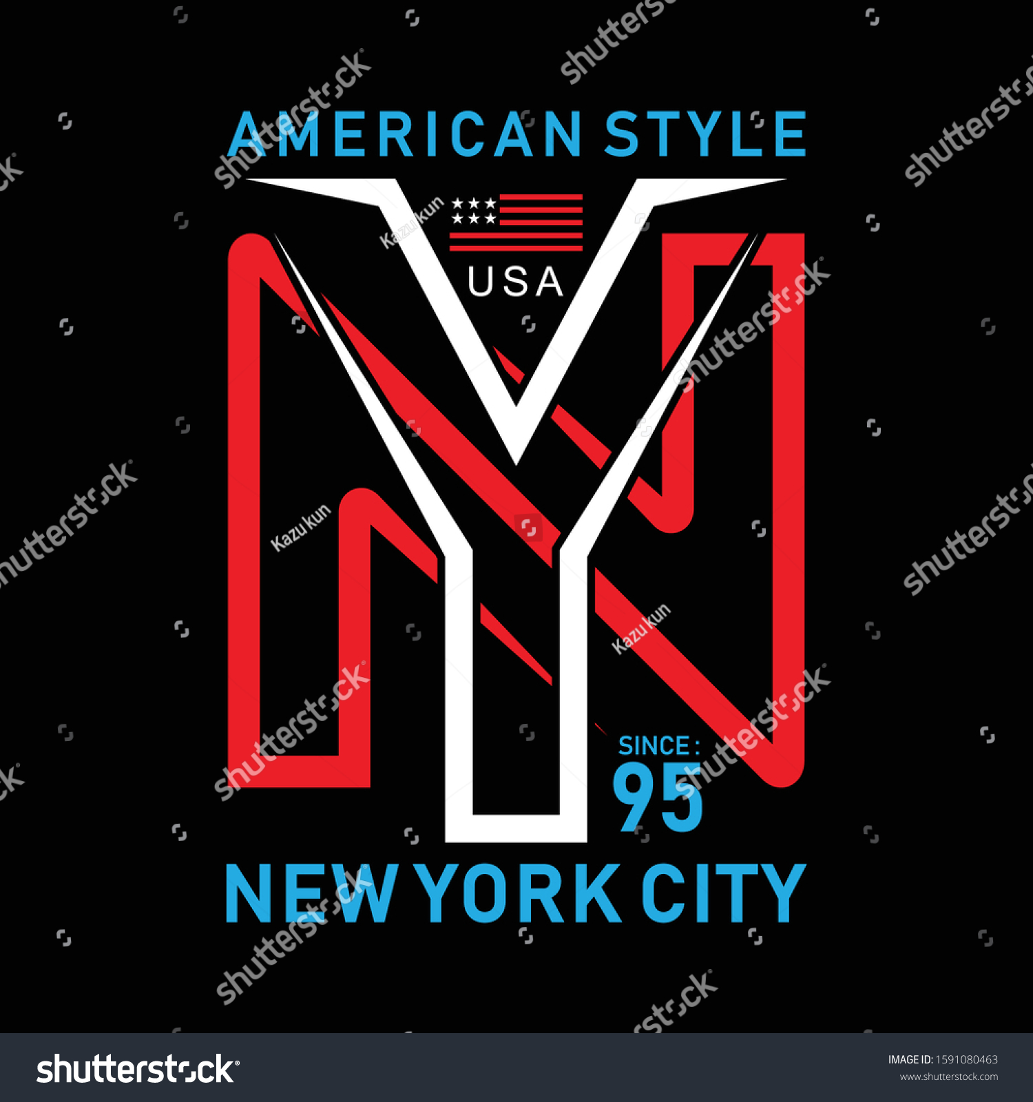 Vector Illustration On Theme American Style Stock Vector (Royalty Free