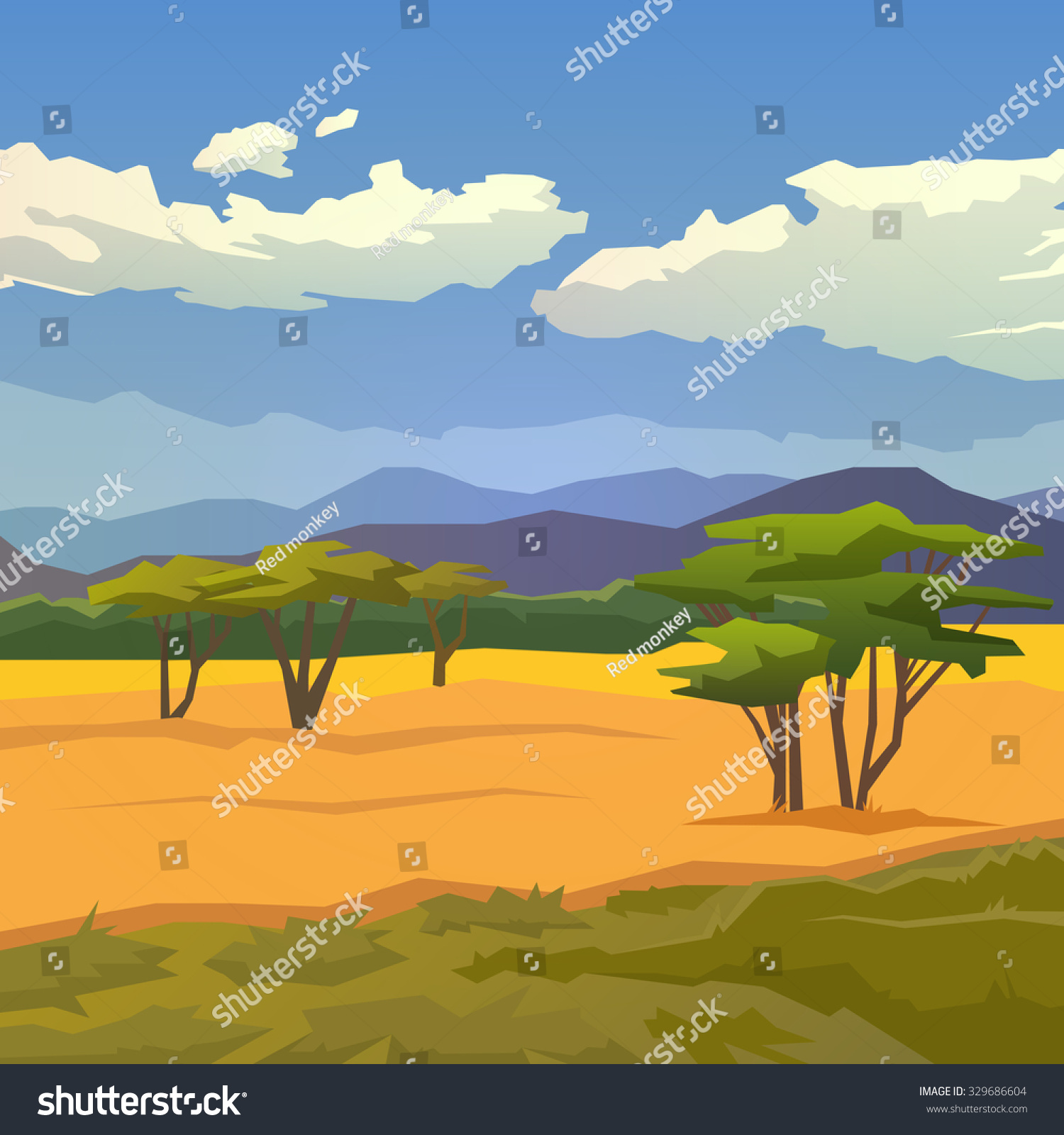 Vector Illustration On Themes Nature Stock Vector (Royalty