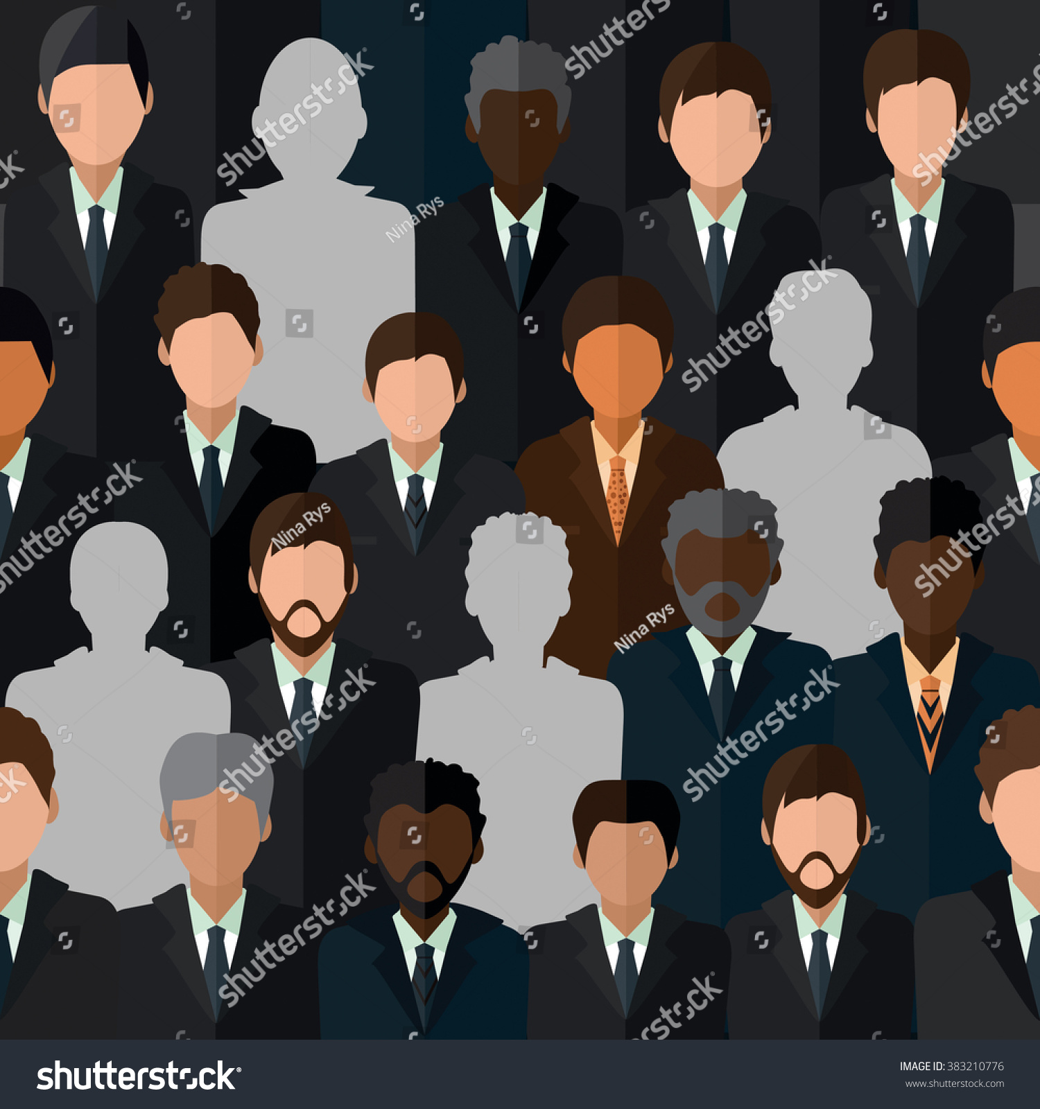 SVG of Vector  illustration or seamless background  . A men. Some depicted the silhouettes, it illustrates the social problems (viral infection, drug abuse, illiteracy, disease, unemployment and so on) svg
