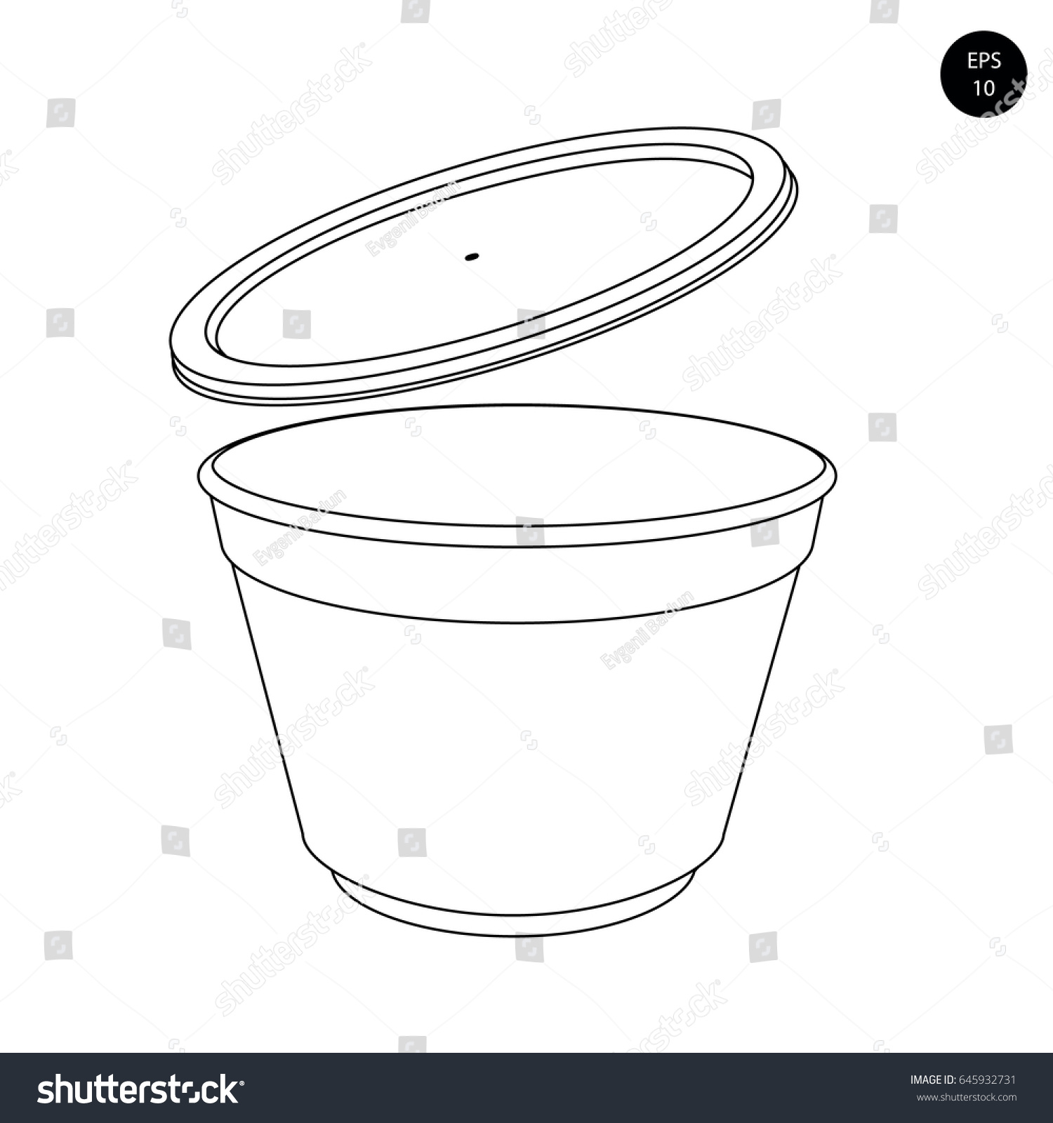 Download Vector Illustration Plastic Container Lid Hot Stock Vector Royalty Free 645932731 PSD Mockup Templates