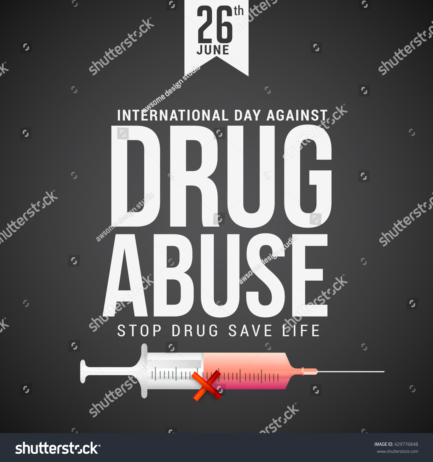 Vector Illustration,Poster Or Banner For International Day Against Drug ...